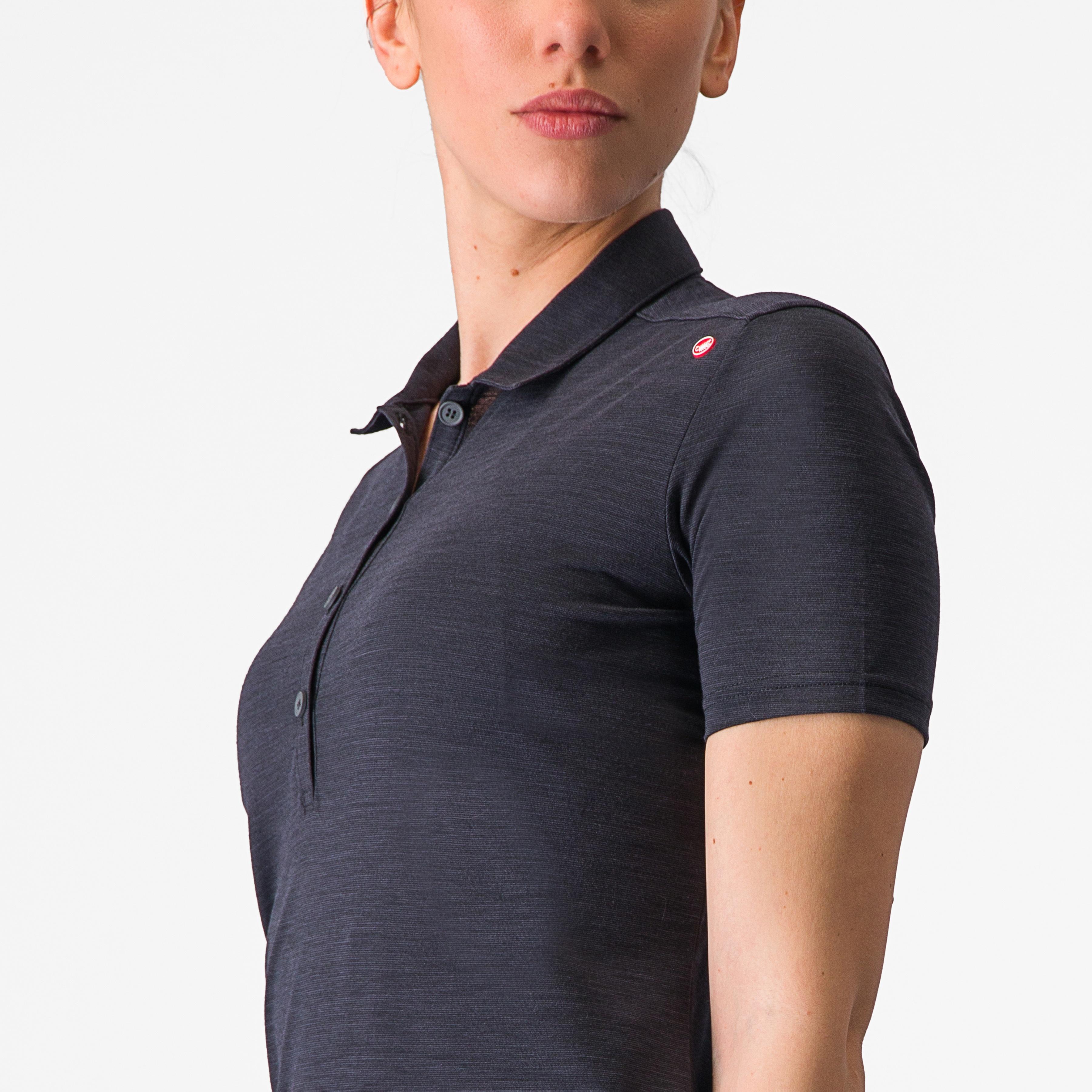Merino w polo - light black - castelli