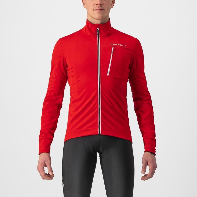 Go jacket - red/silver gray - castelli