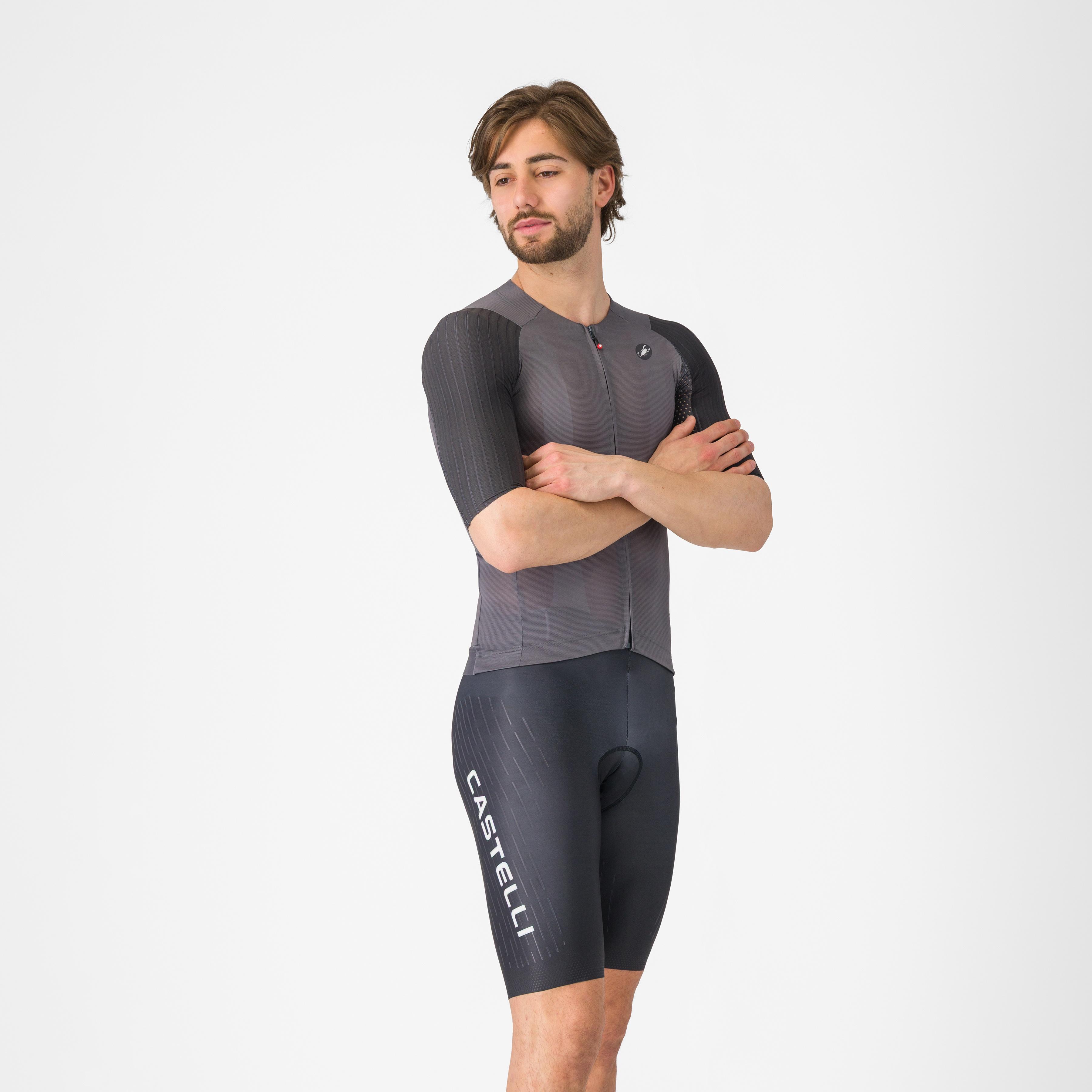 Free aero race s kit bibshort - black/white - castelli