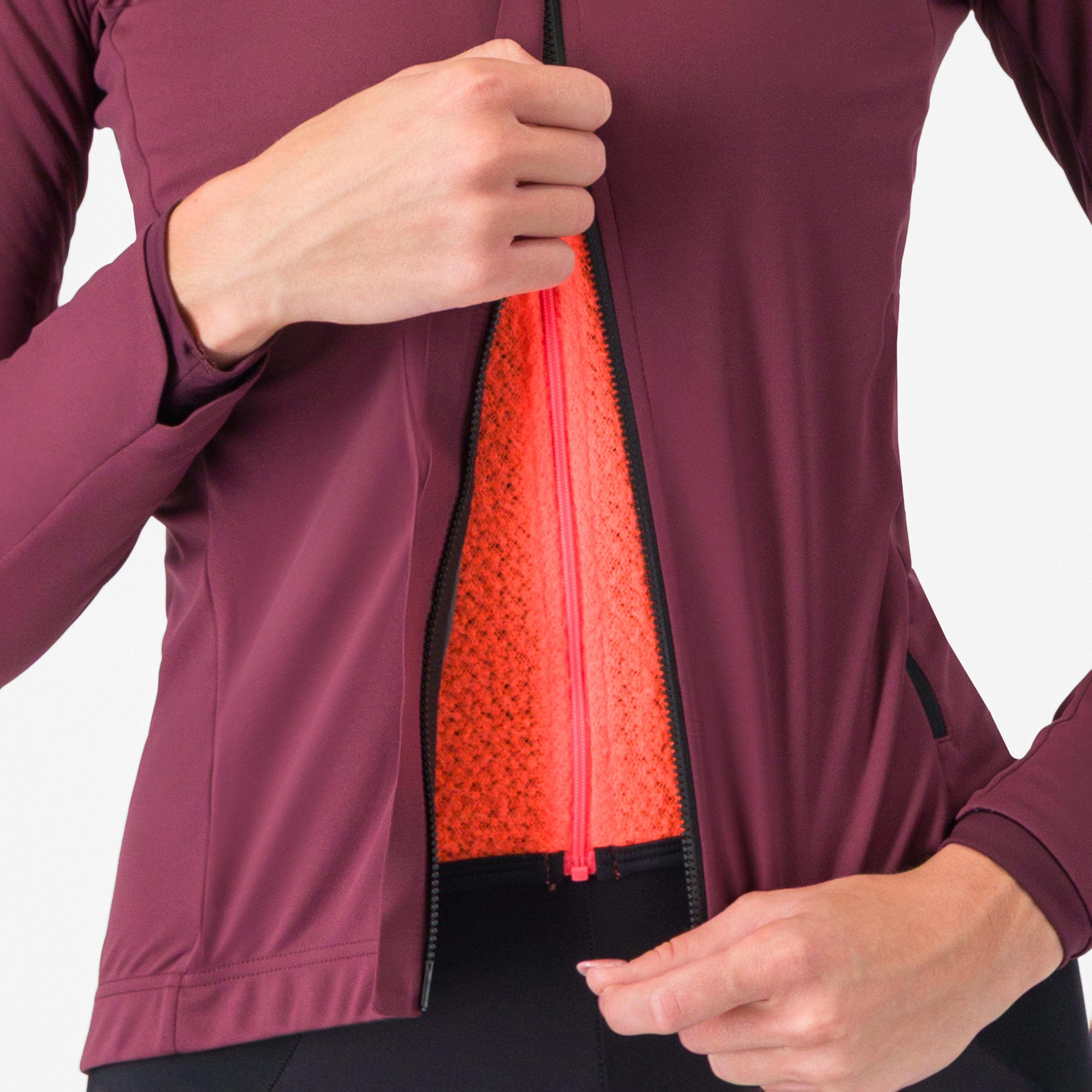 Alpha 150 w jacket - deep bordeaux/brilliant pink - castelli