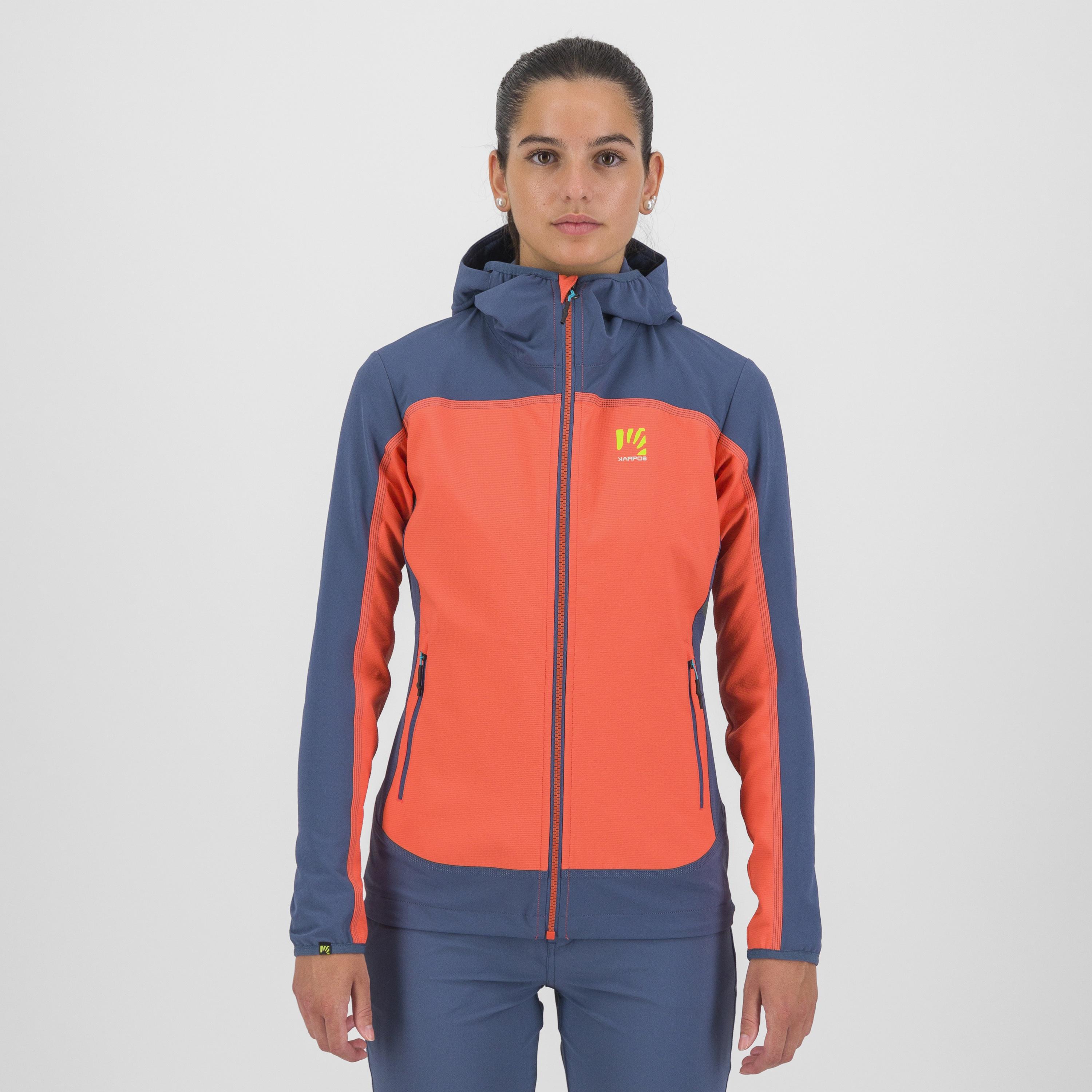 Parete w jacket - hot coral/vintage indigo - karpos