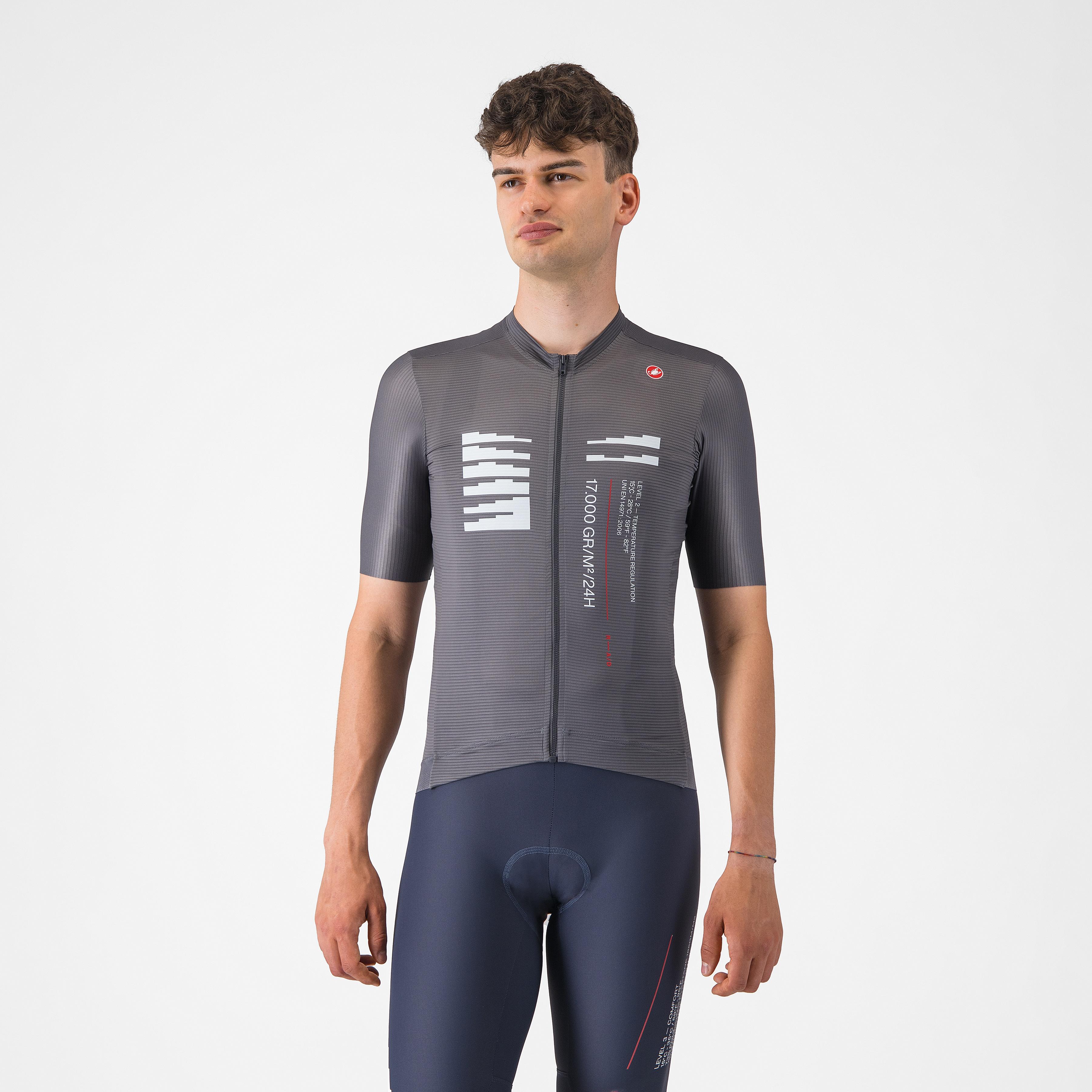 Espresso r-a/d jersey - smoky gray - castelli