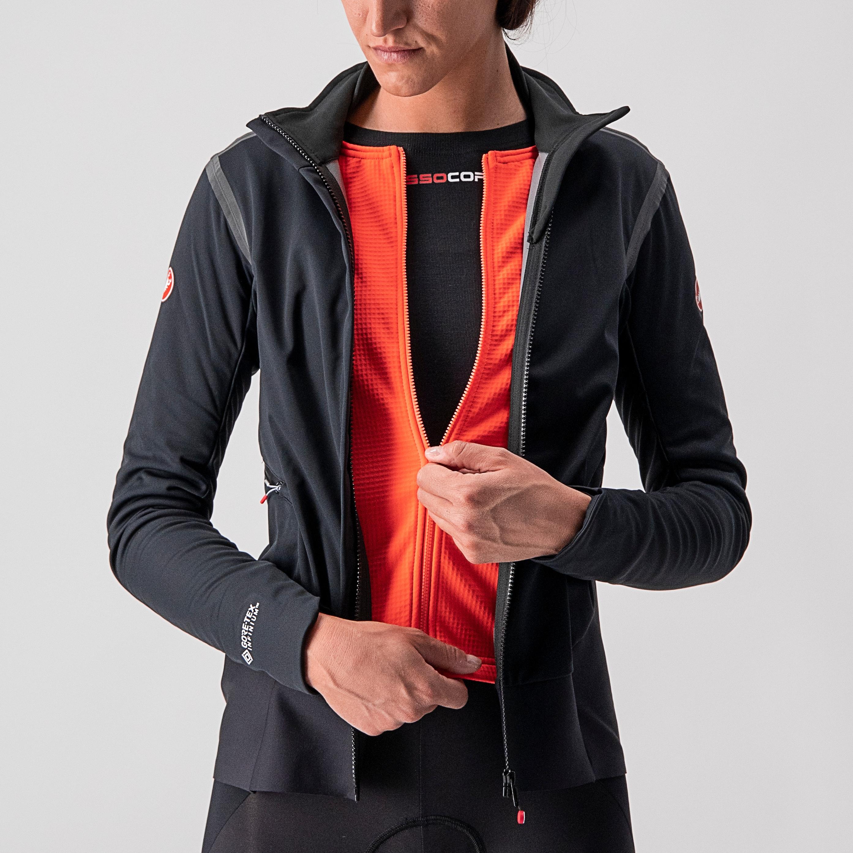 Alpha ros 2 w jacket - light black/black reflex-brill - castelli