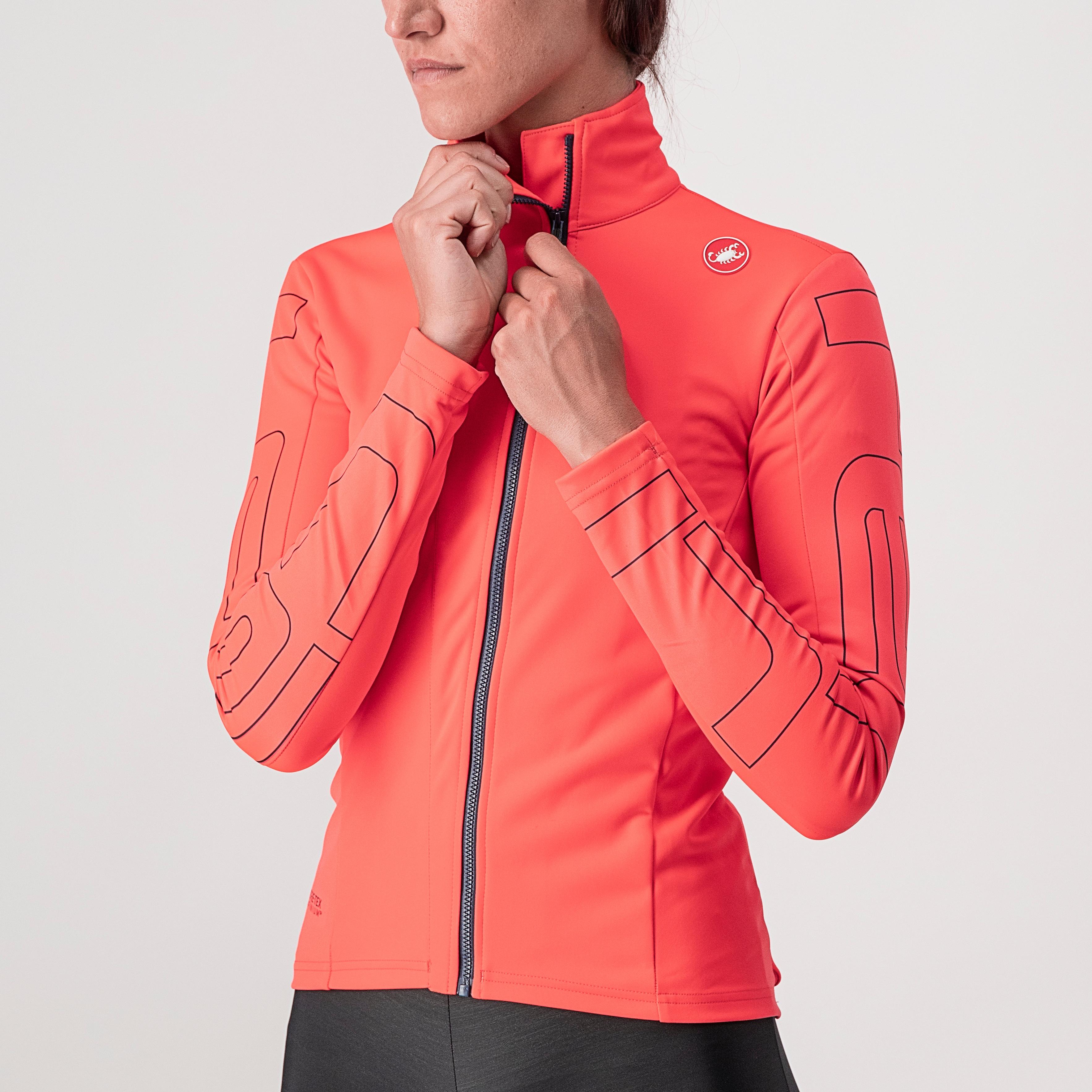 Transition w jacket - brilliant pink/dark steel blue - castelli