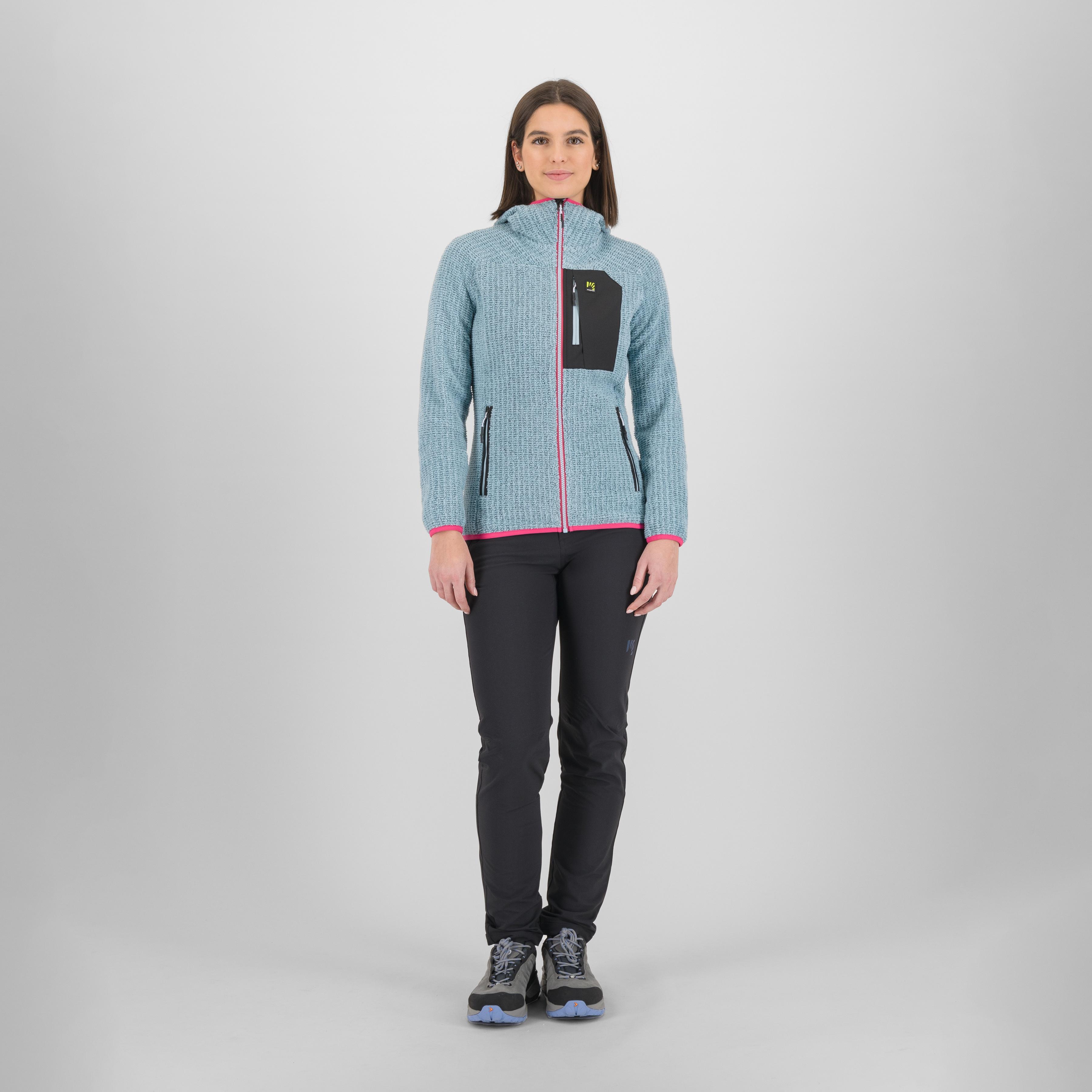 Rocchetta evo hoodie w fleece - forget/black - karpos