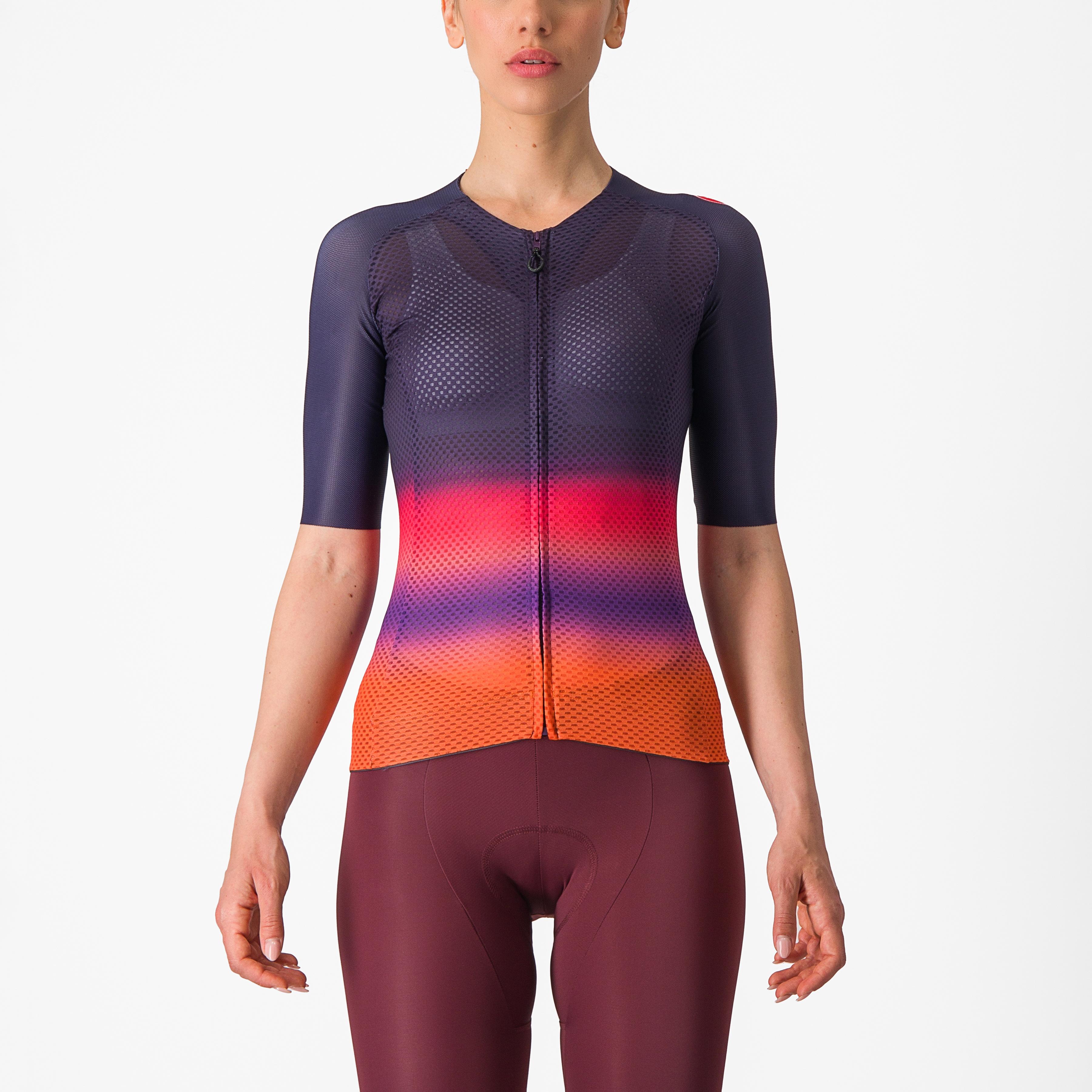 Climber's 4.0 w jersey - night shade/pink-orange - castelli