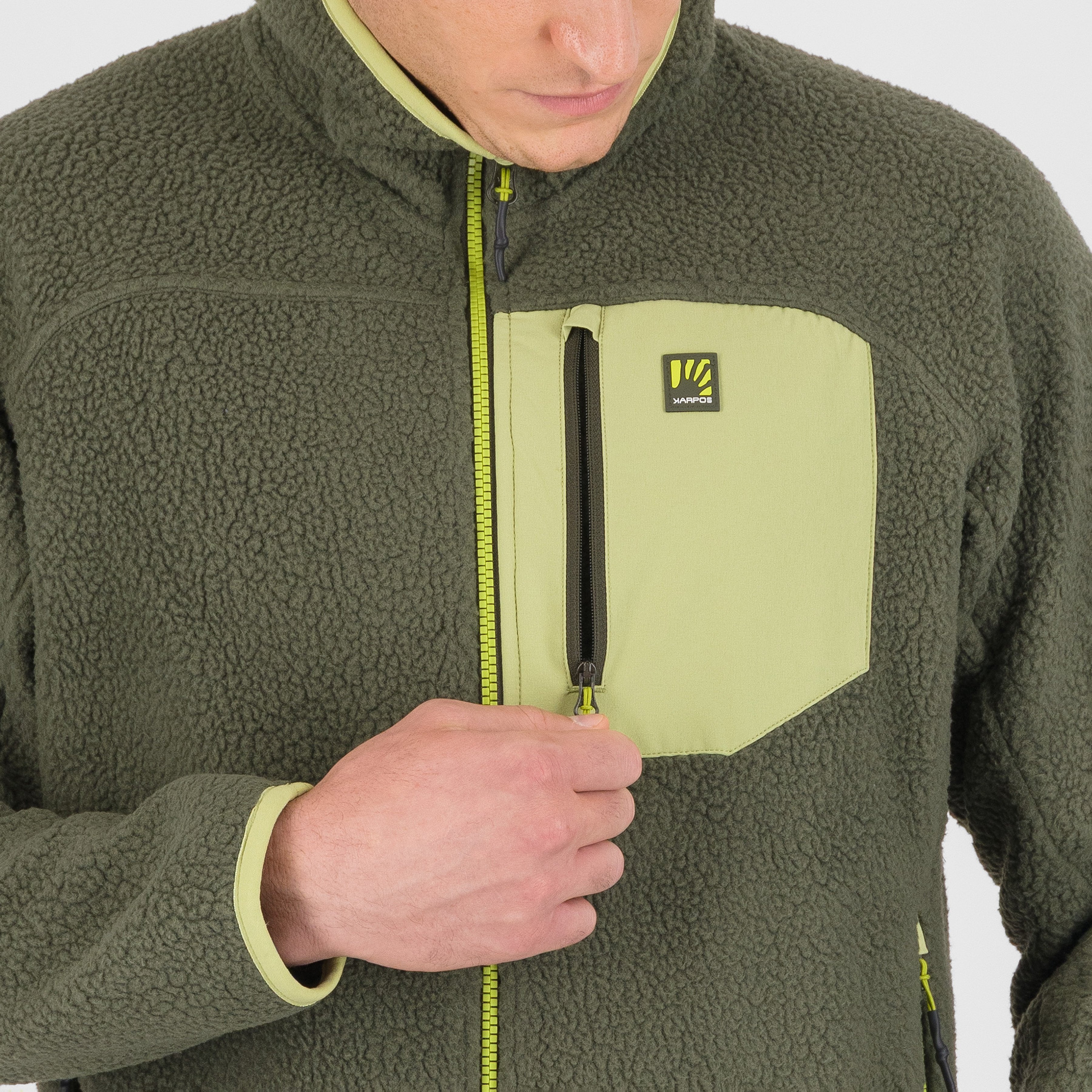 Moiazza retrò fleece - deep depths/tarragon - karpos