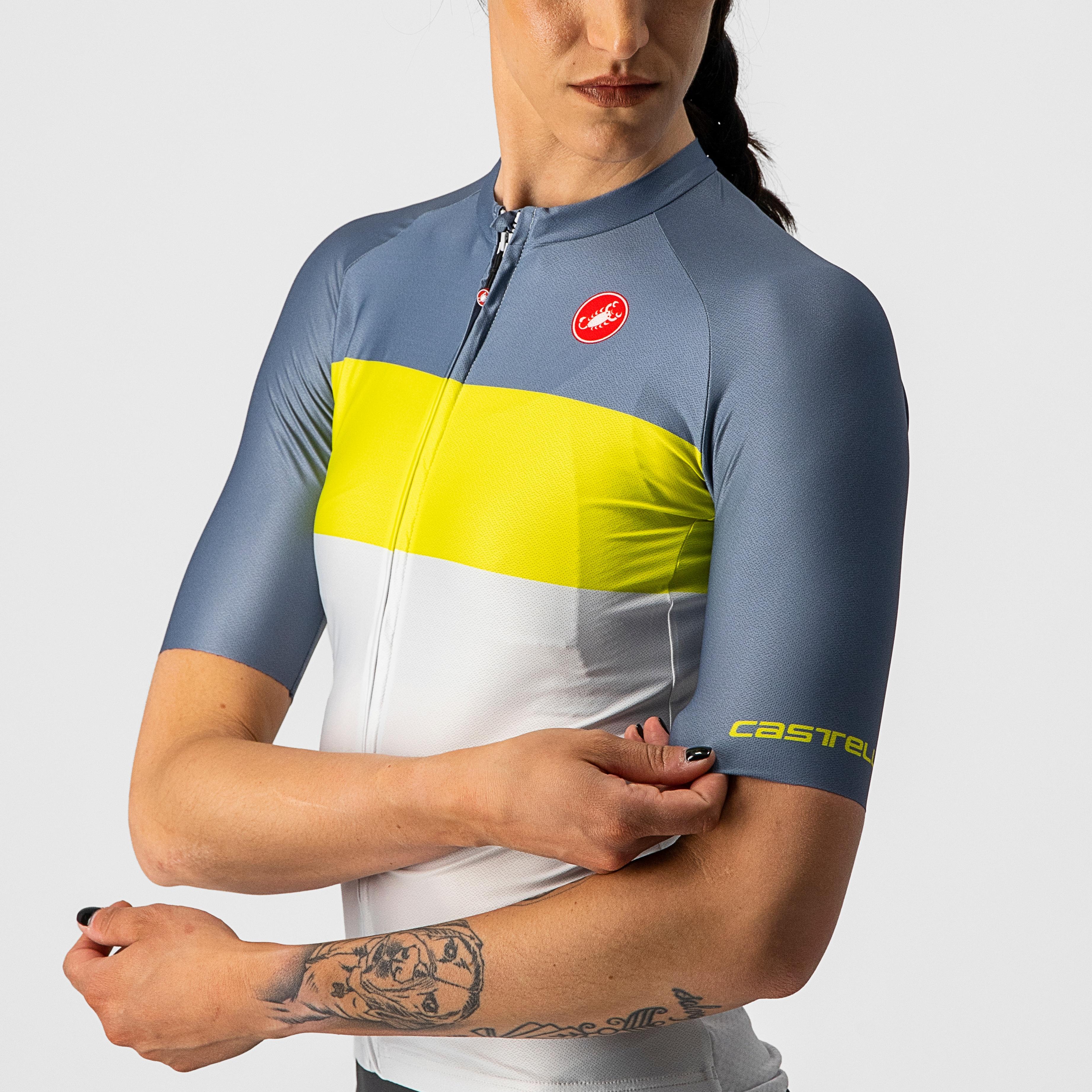 Aero pro w jersey - silver gray/sulphur-light stee - castelli