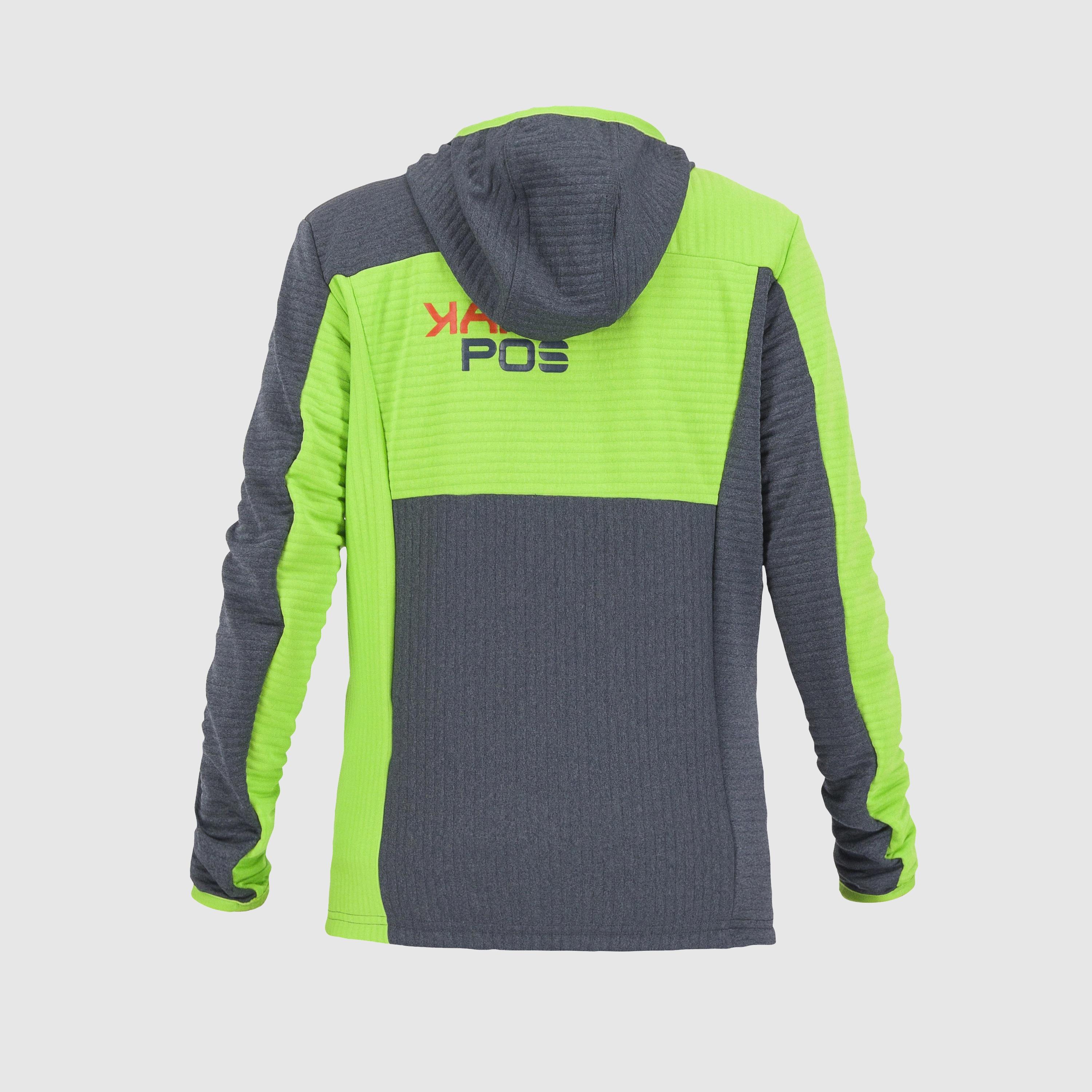 Nuvolau kid full-zip hoodie - jasmine green/ombre blue - karpos
