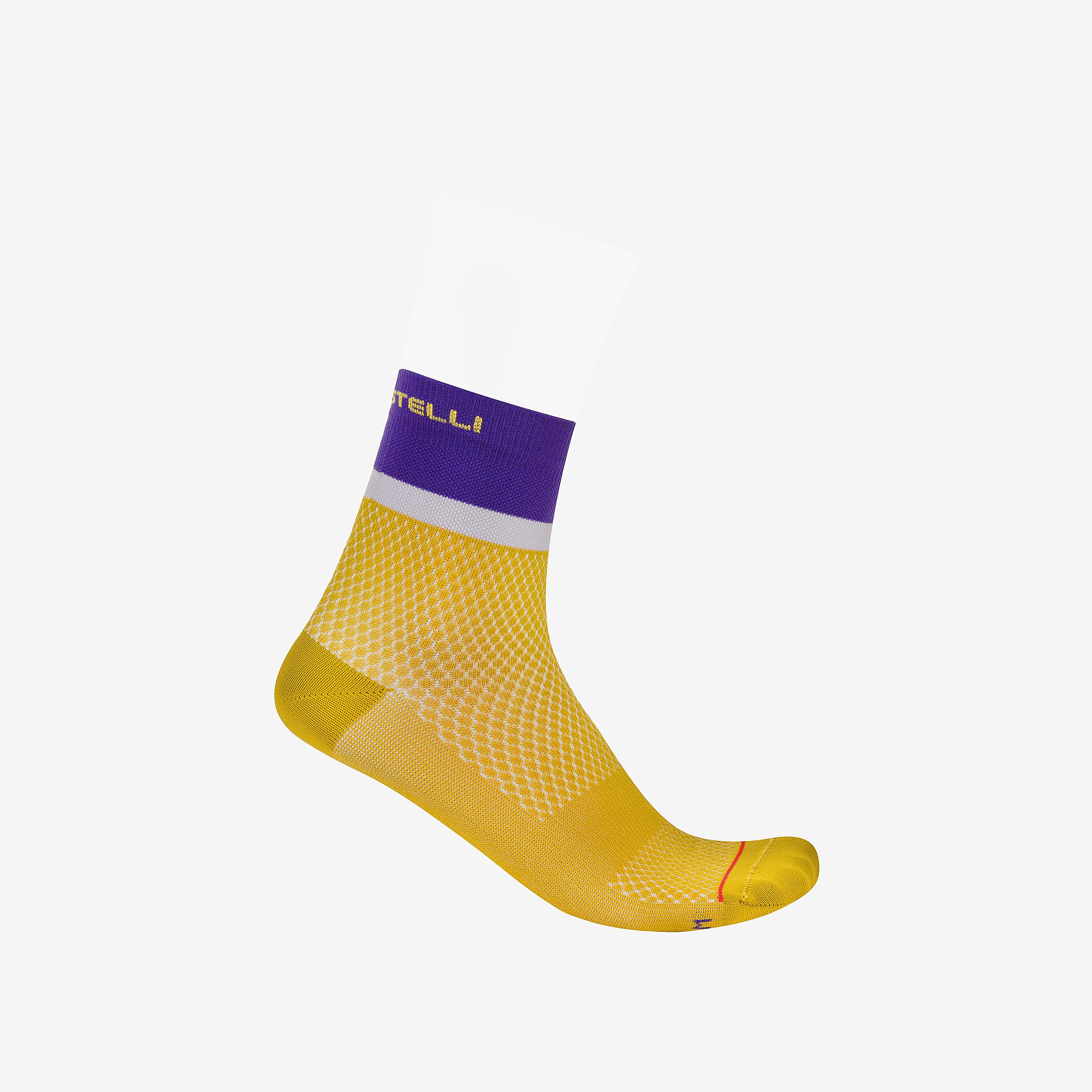 Tonal logo w 12 sock - mango mojito/ultraviolet-purpl - castelli