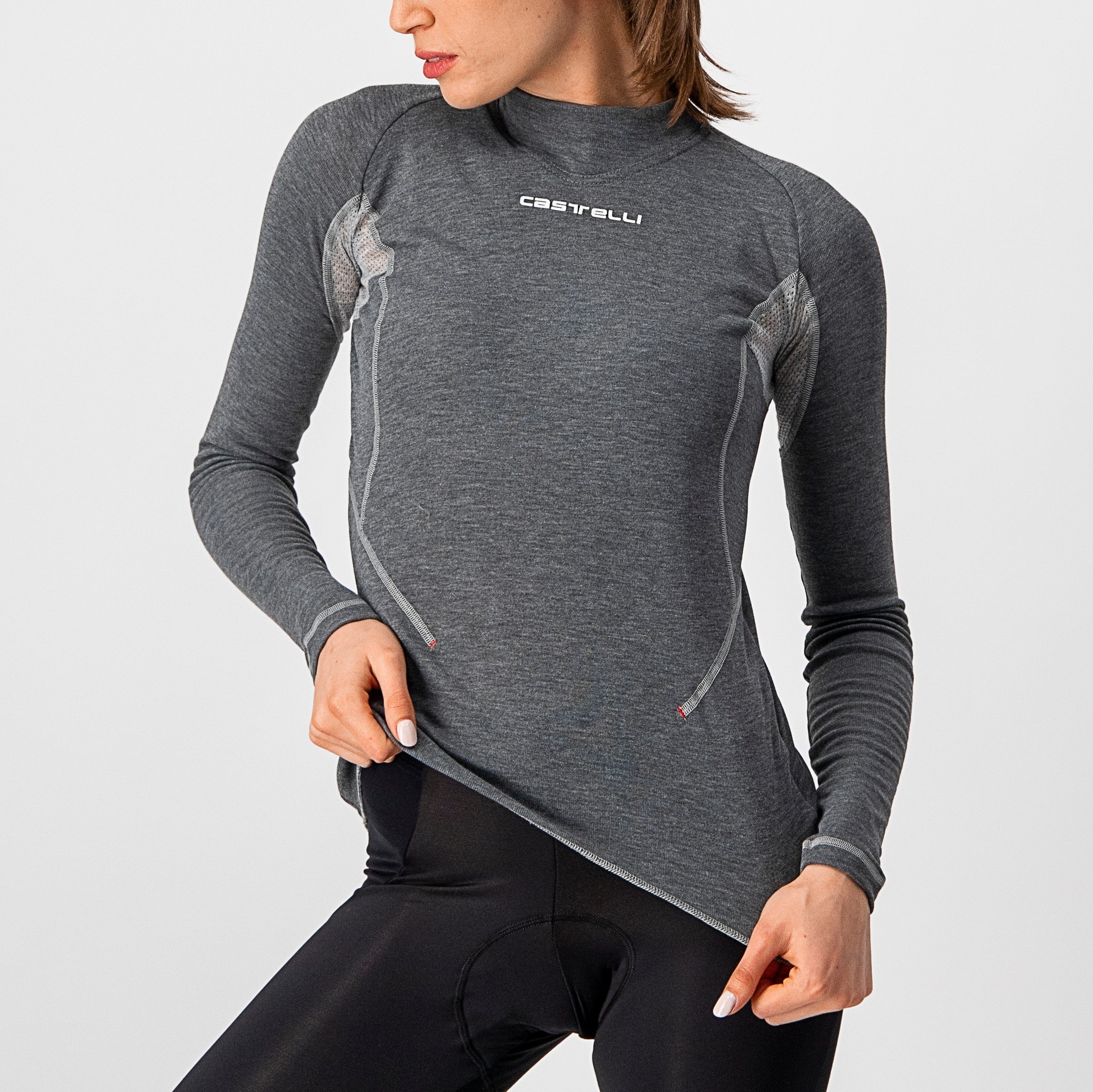Flanders 2 w warm long sleeve - gray - castelli
