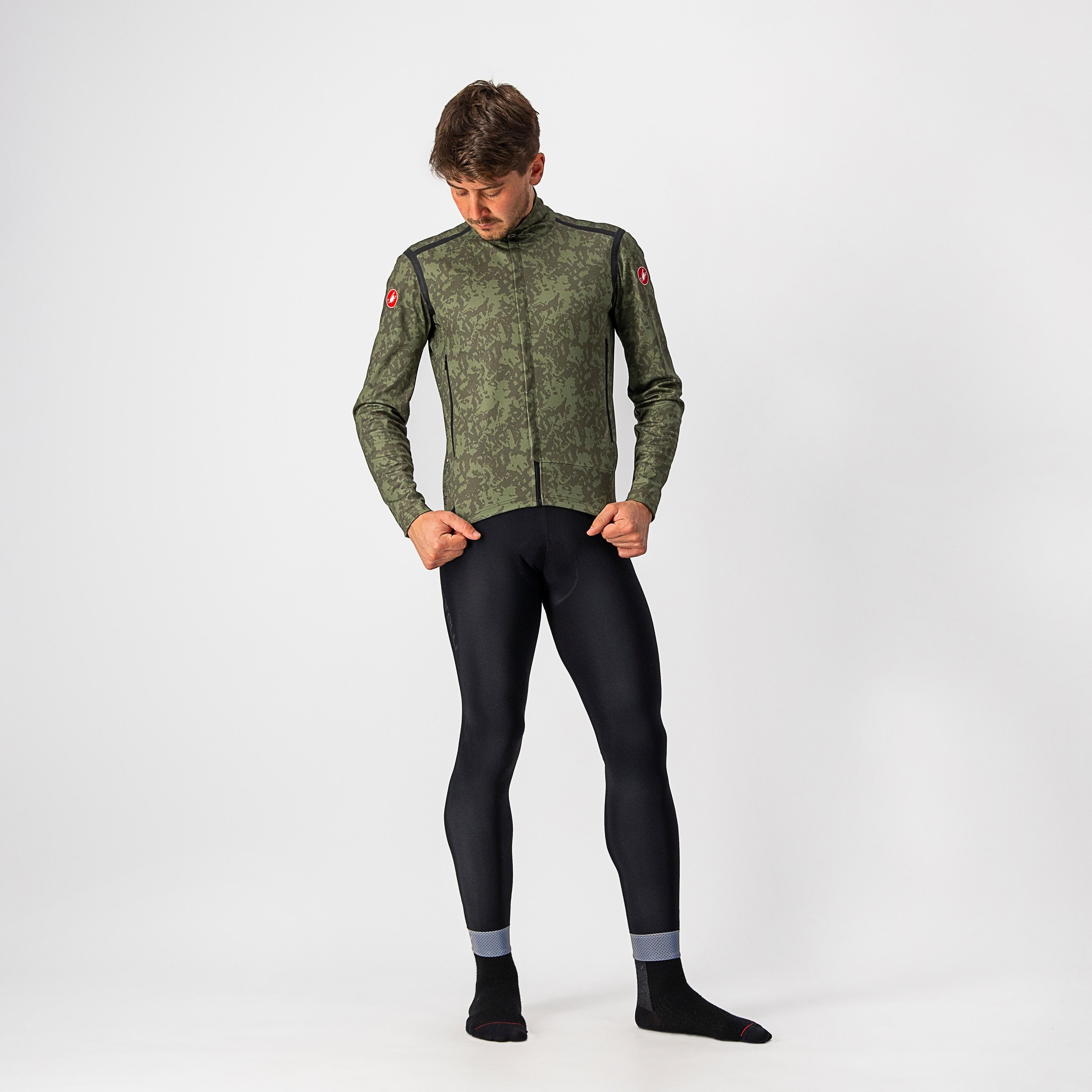 Perfetto ros long sleeve - military green/light military- - castelli