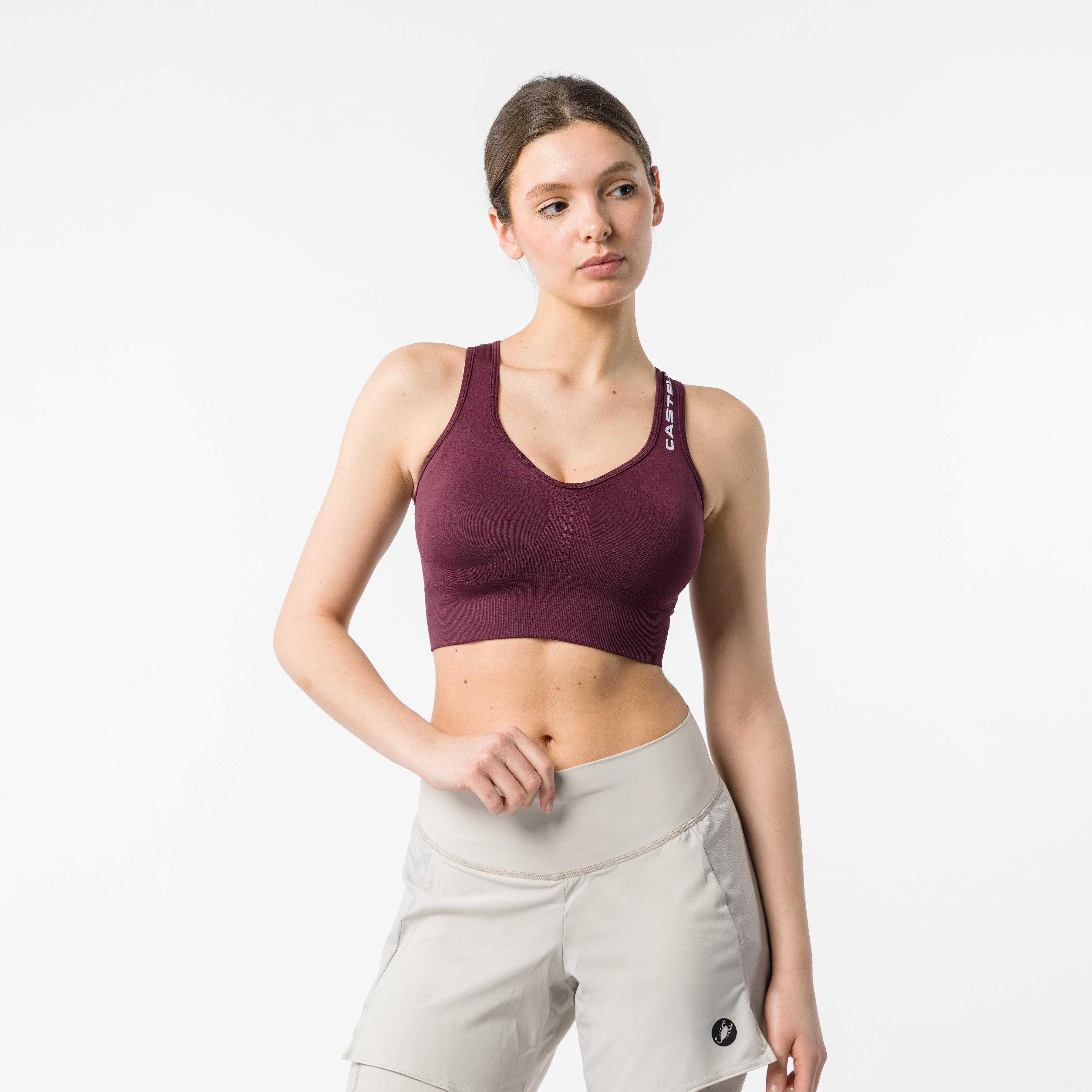 Comfort travel crop top - deep bordeaux - castelli