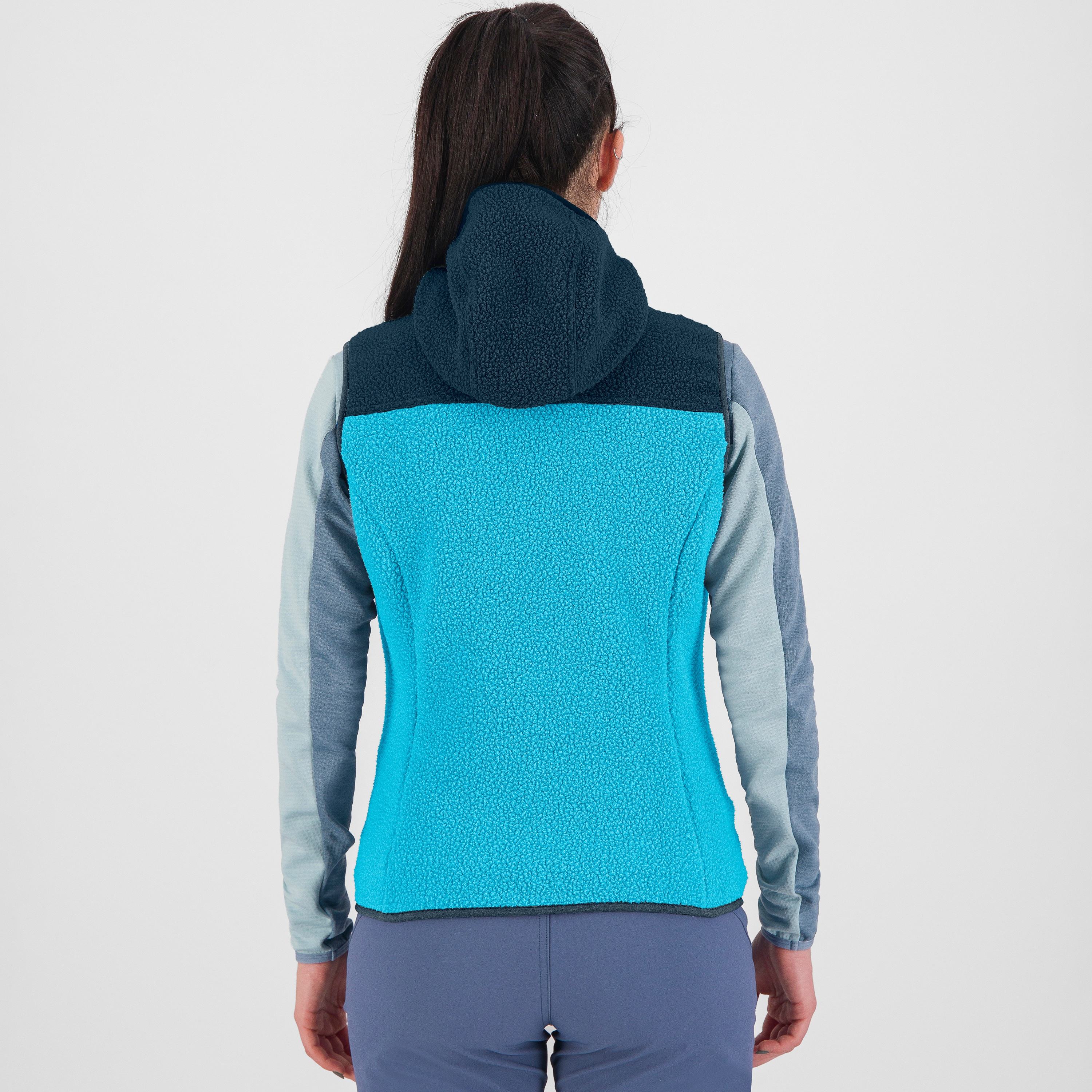 80's hoodie w vest - blue atoll/midnight - karpos