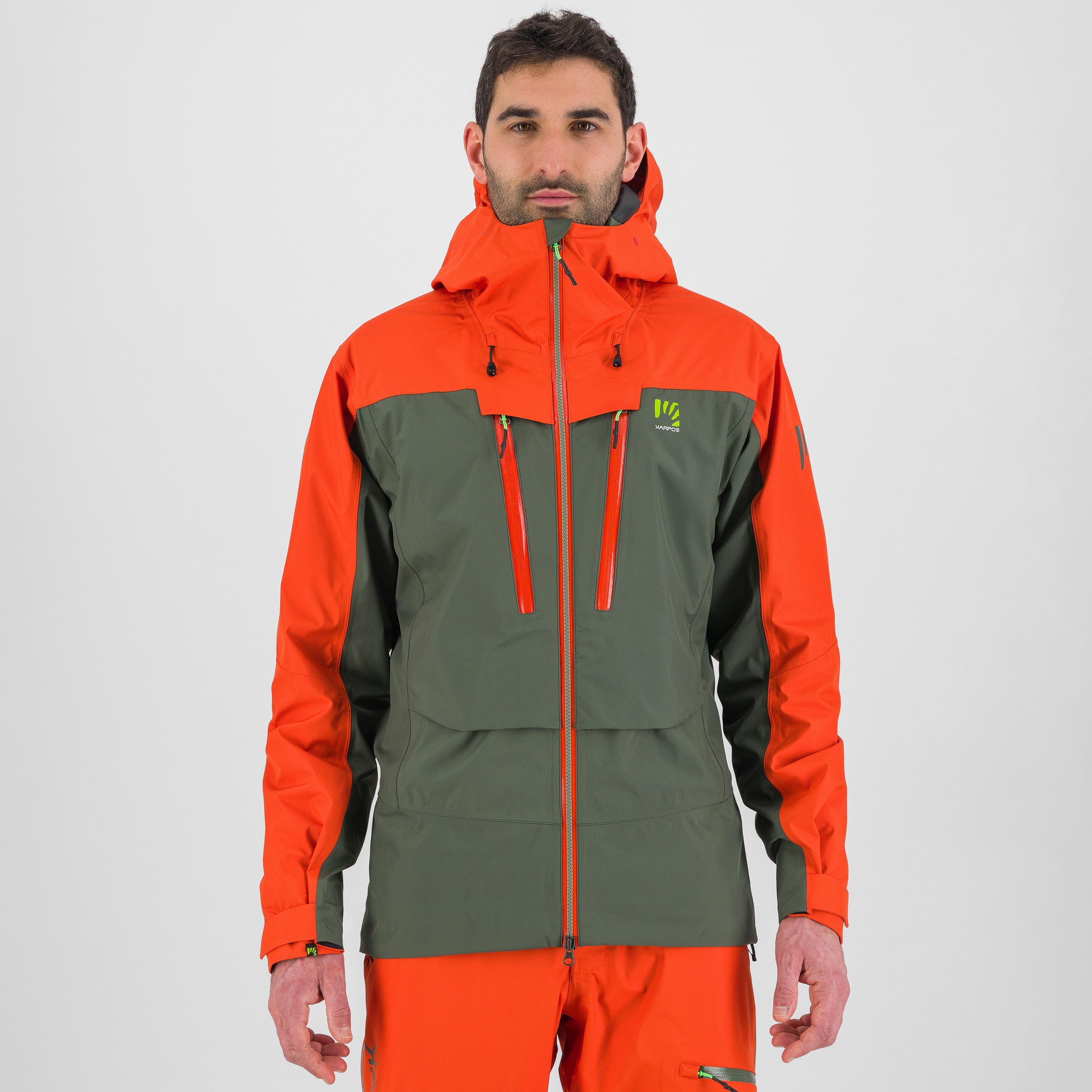 Midi shell jacket - thyme/spicy orange - karpos
