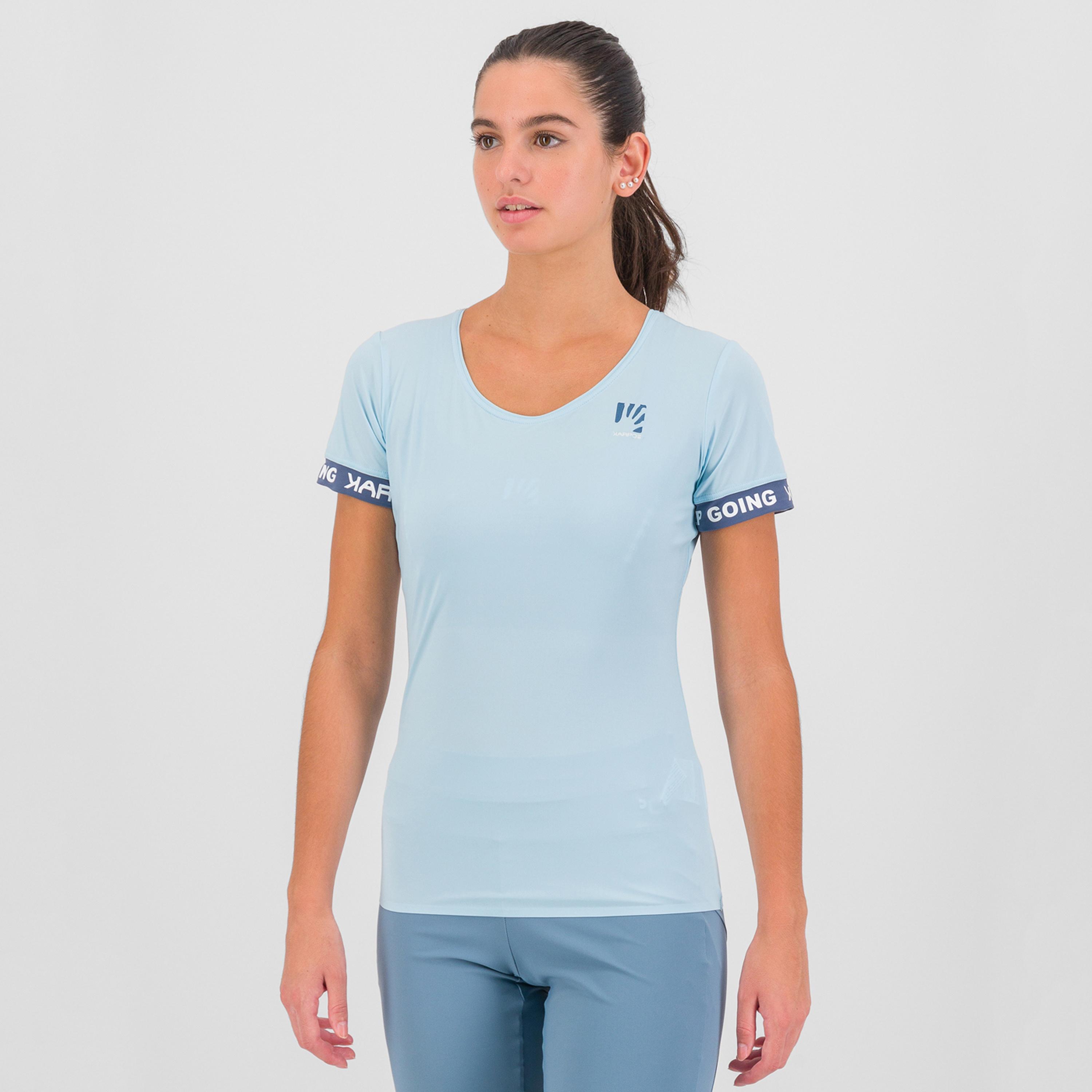Easyfrizz w t-shirt - aquamarine/vintage indigo - karpos