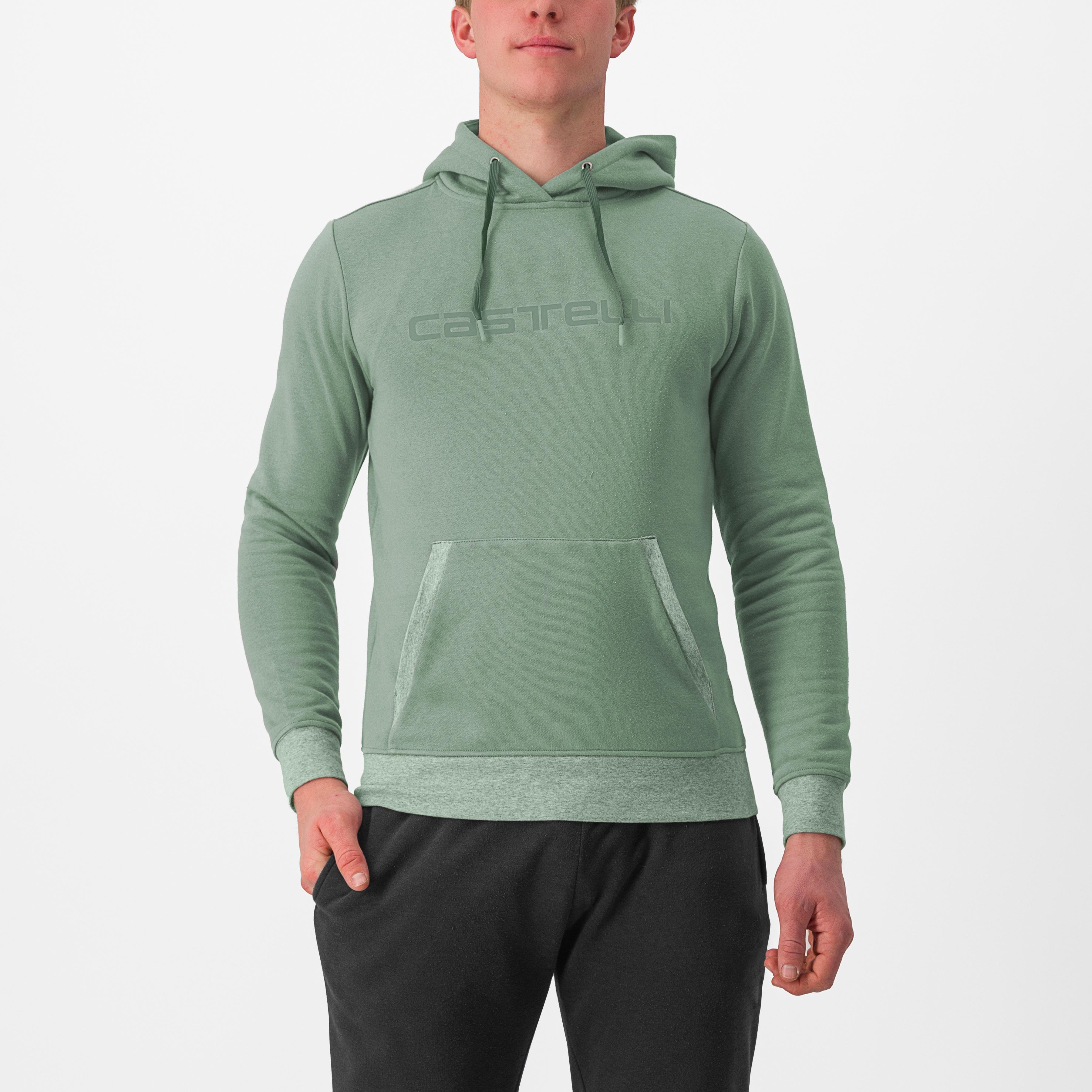 Logo hoodie - defender green - castelli