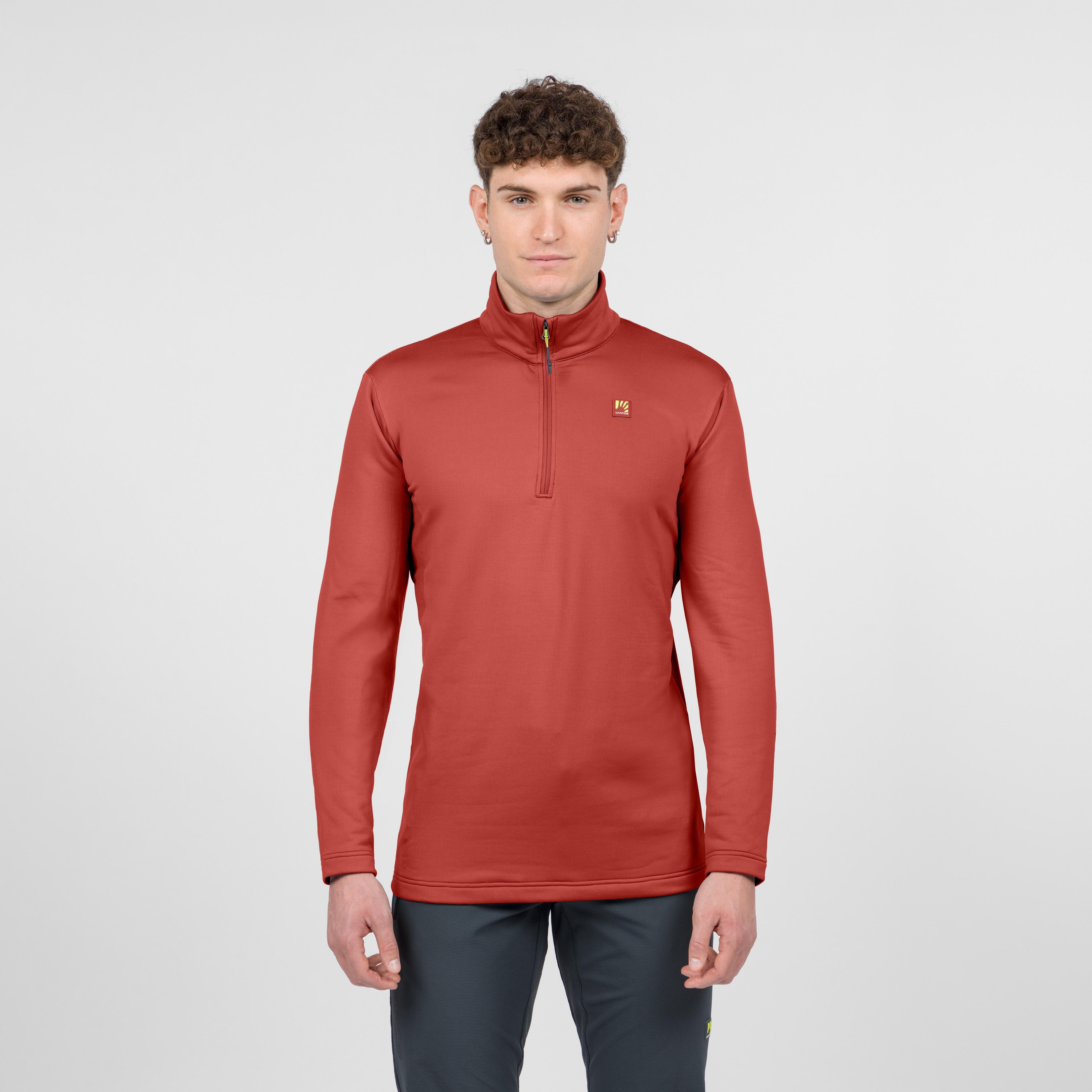 Pizzocco evo half zip fleece - fire - karpos