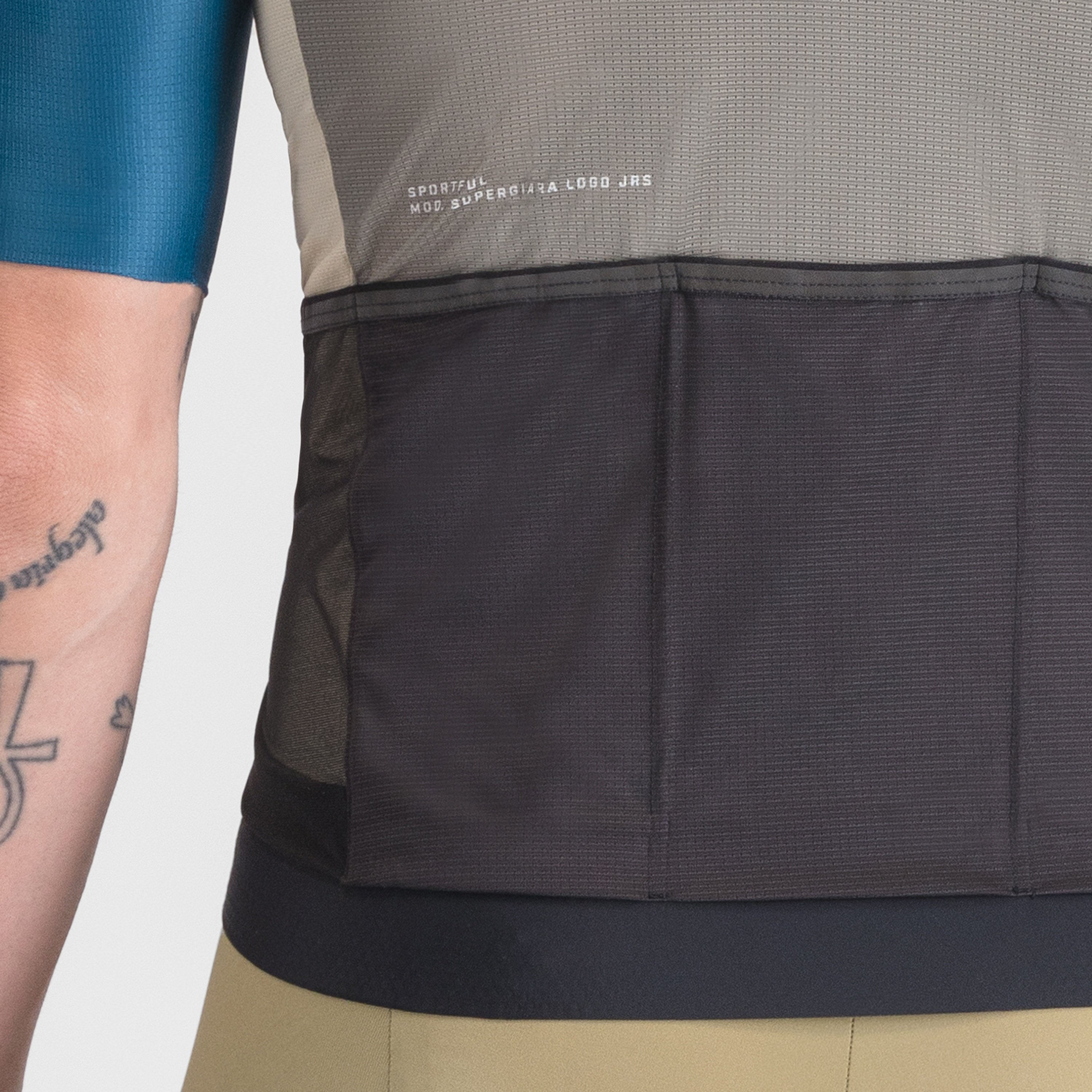 Supergiara logo jersey - gun metal/teal blue - sportful