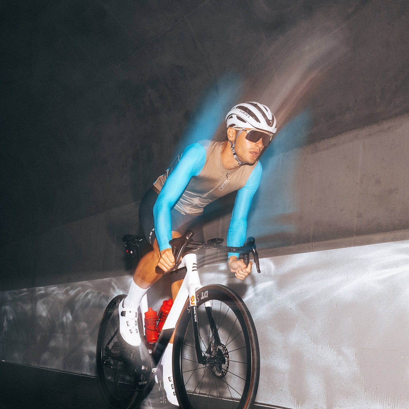 Corretto ls jersey - elmwood/neon cobalt-white - castelli