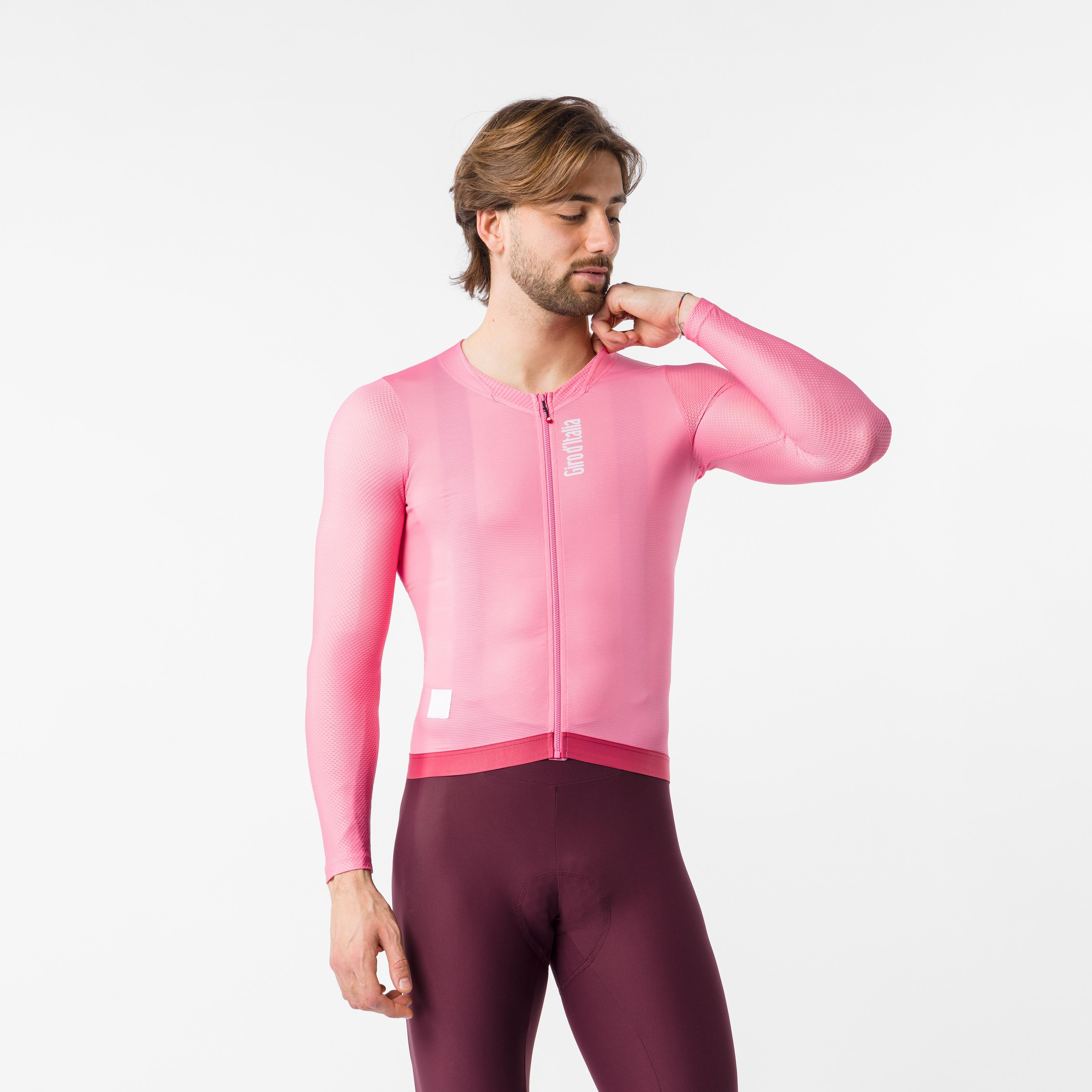 #giro109 corretto ls jersey - rosa giro - castelli