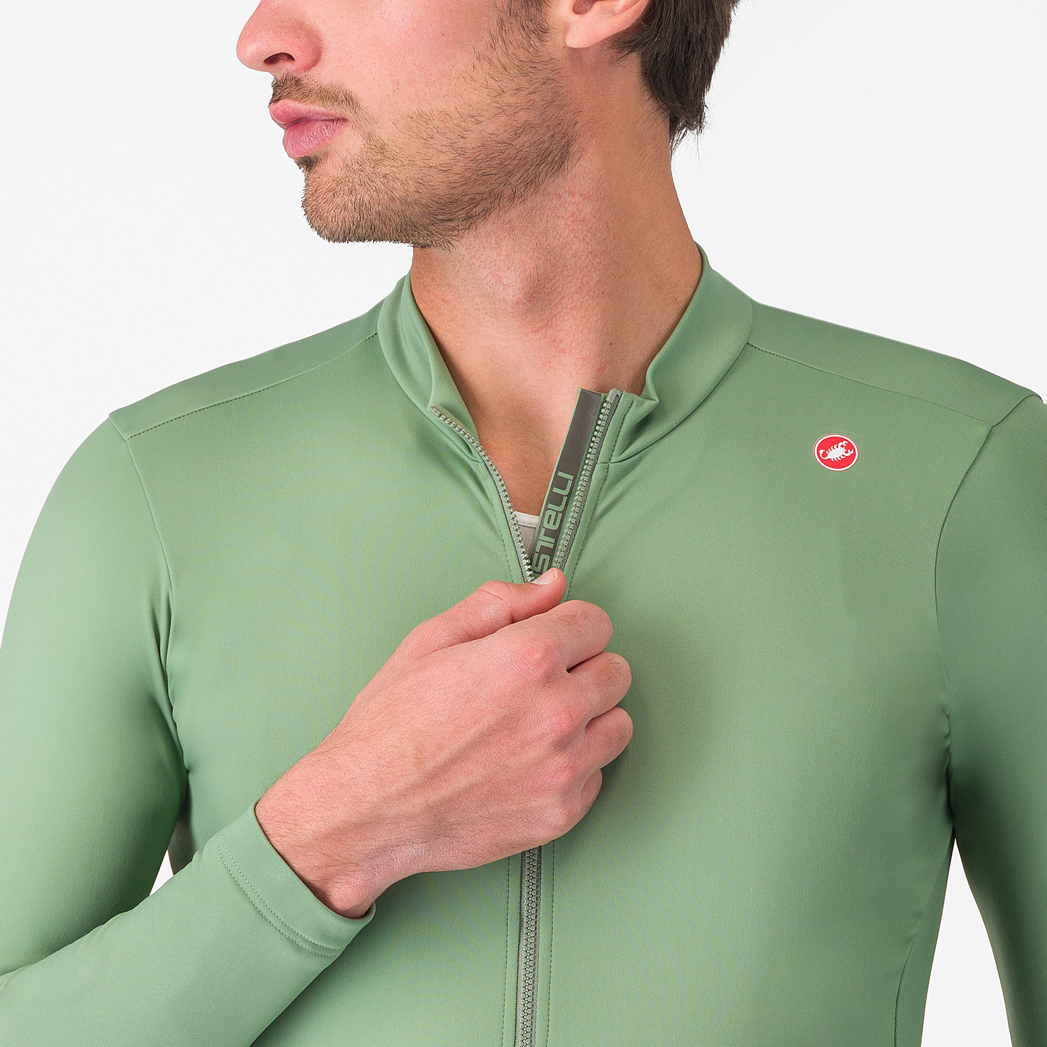 Espresso thermal jersey - green pepper/deep green - castelli