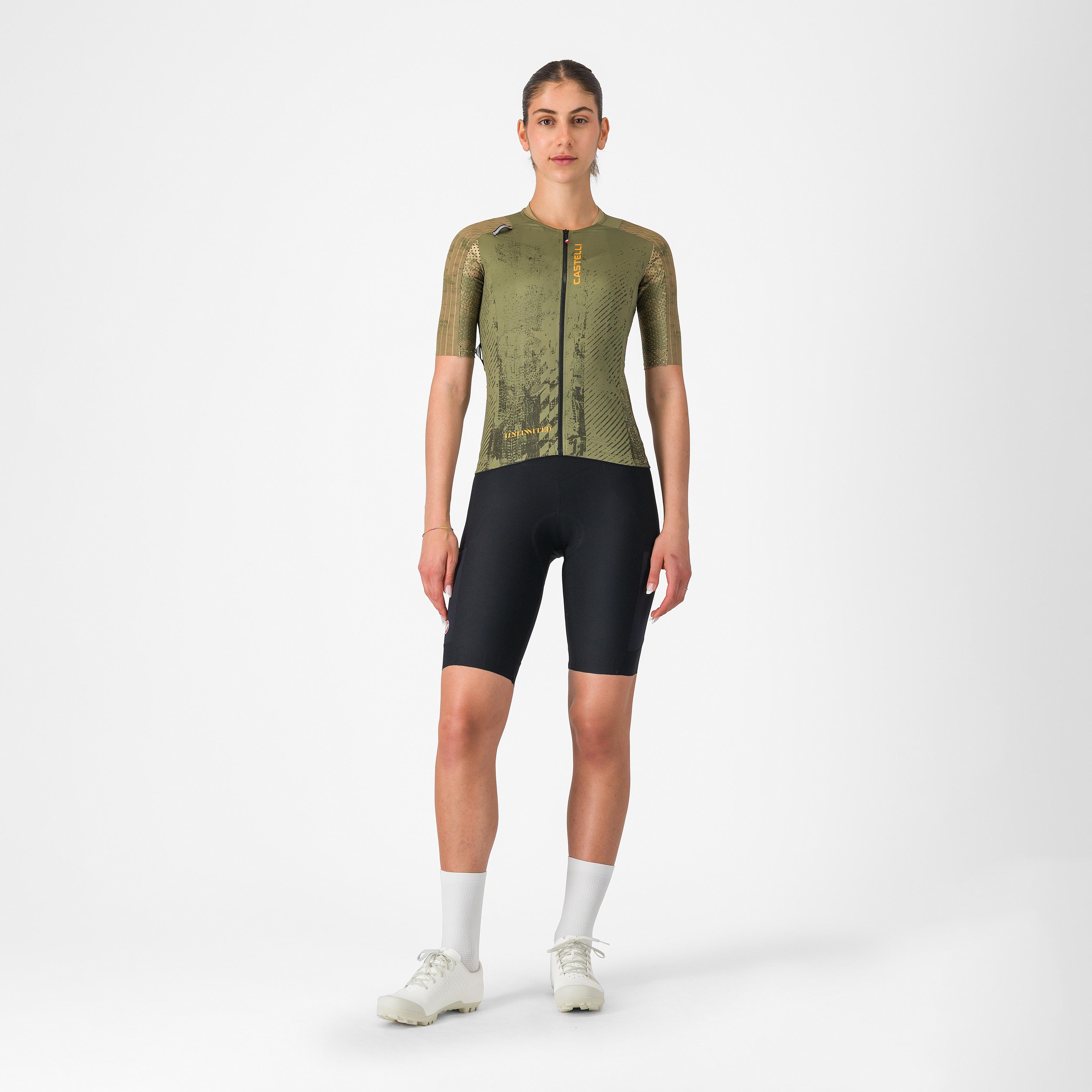 Unlimited pro 2 w jersey - forest green/elmwood/vivid ora - castelli