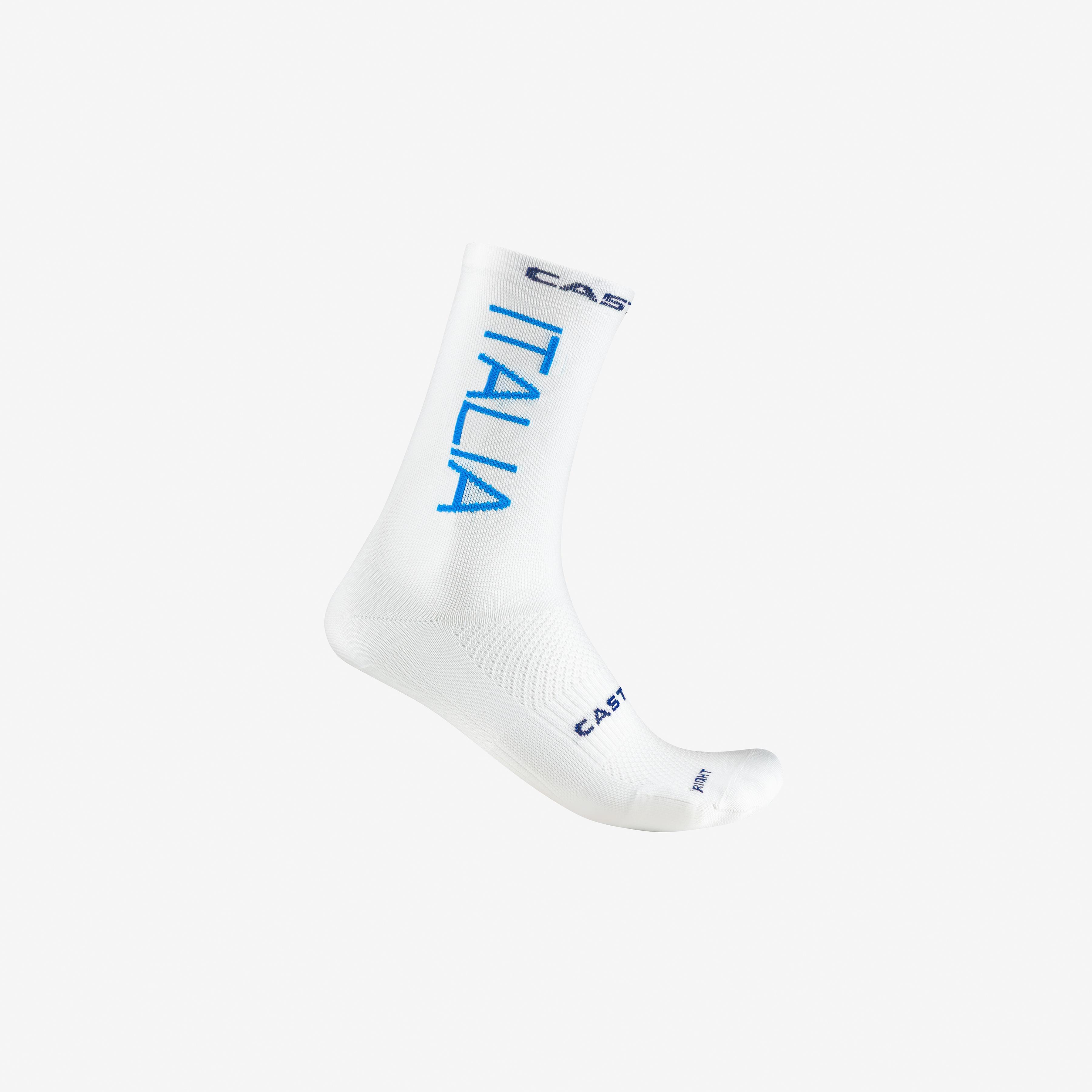 Rosso corsa pro 18 sock - white - castelli