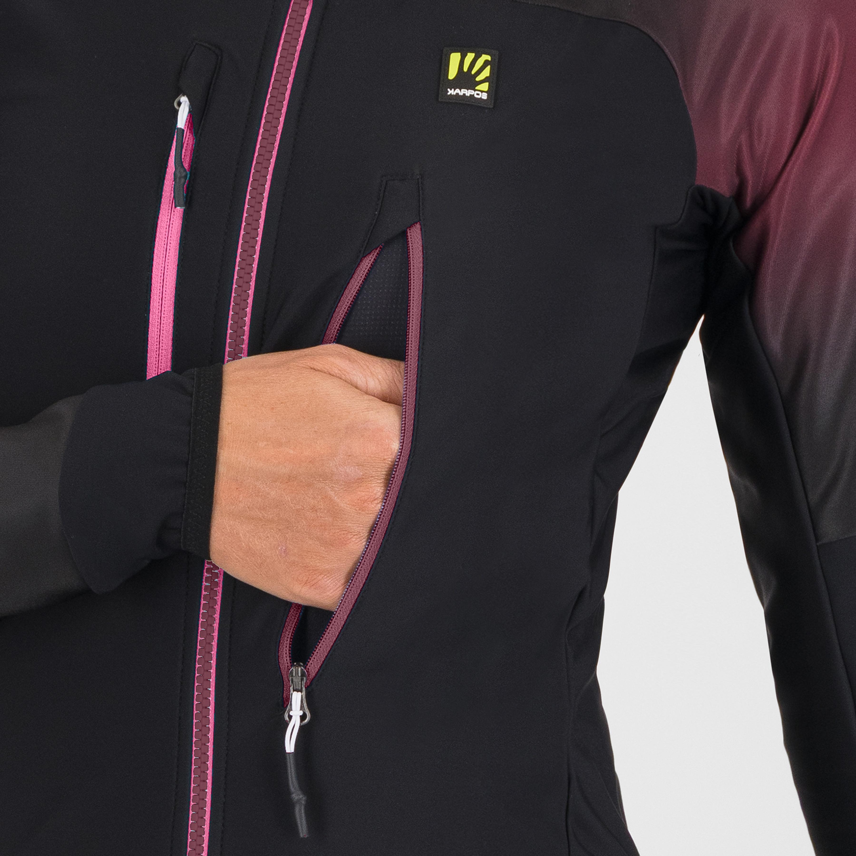 Alagna 2.0 w jacket - black/crimson/pink power - karpos