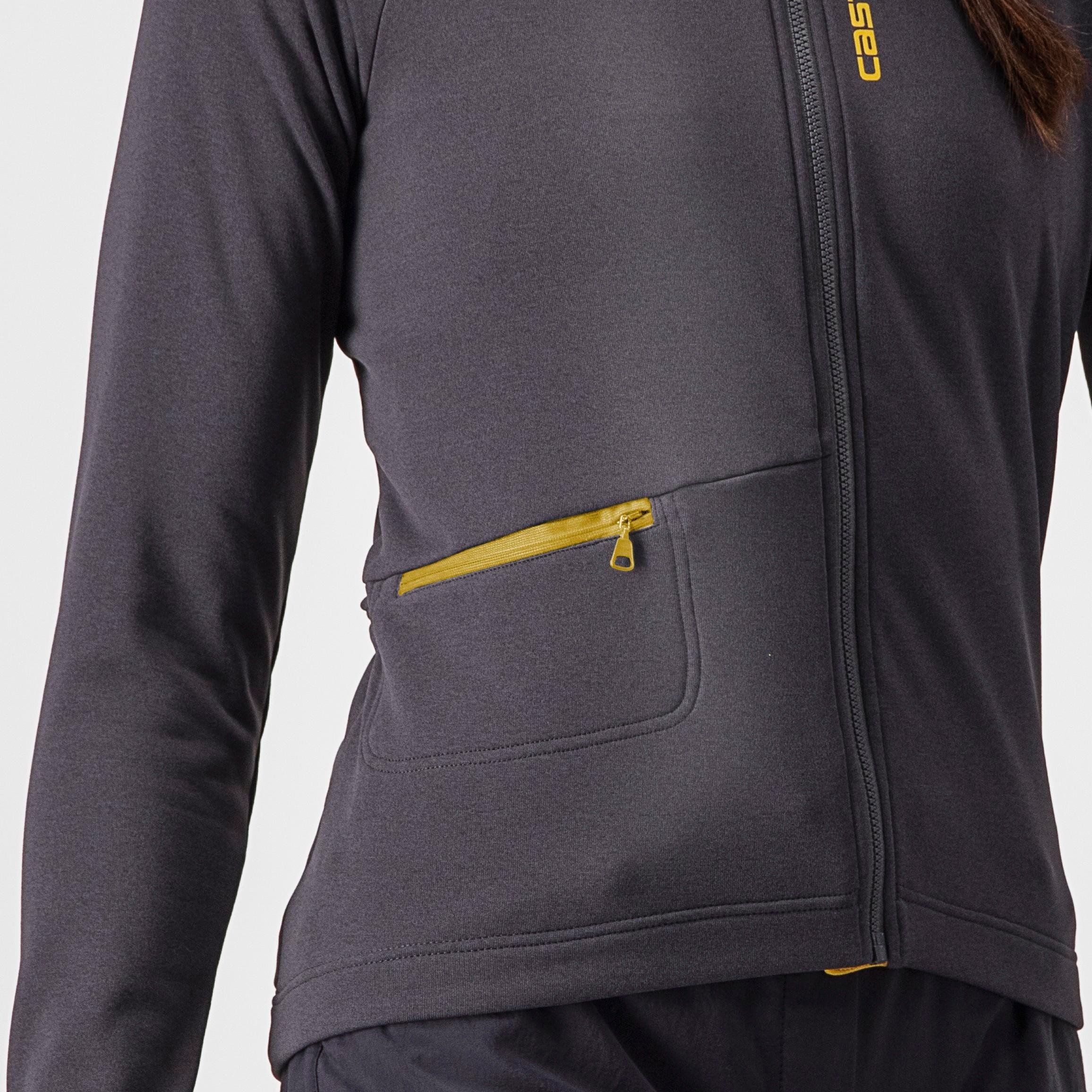 Unlimited trail w jersey - dark gray/goldenrod - castelli