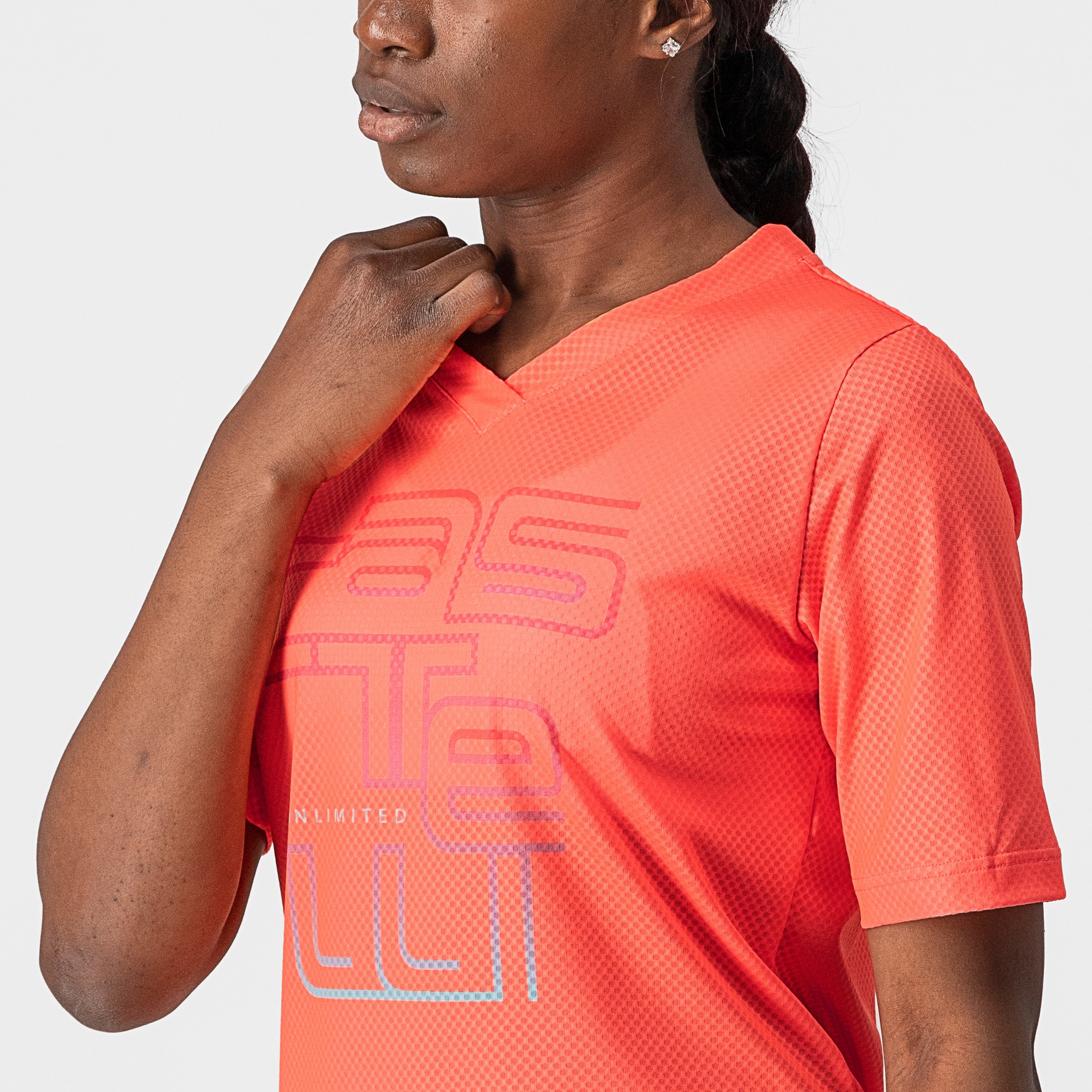 Trail tech w tee - coral flash - castelli