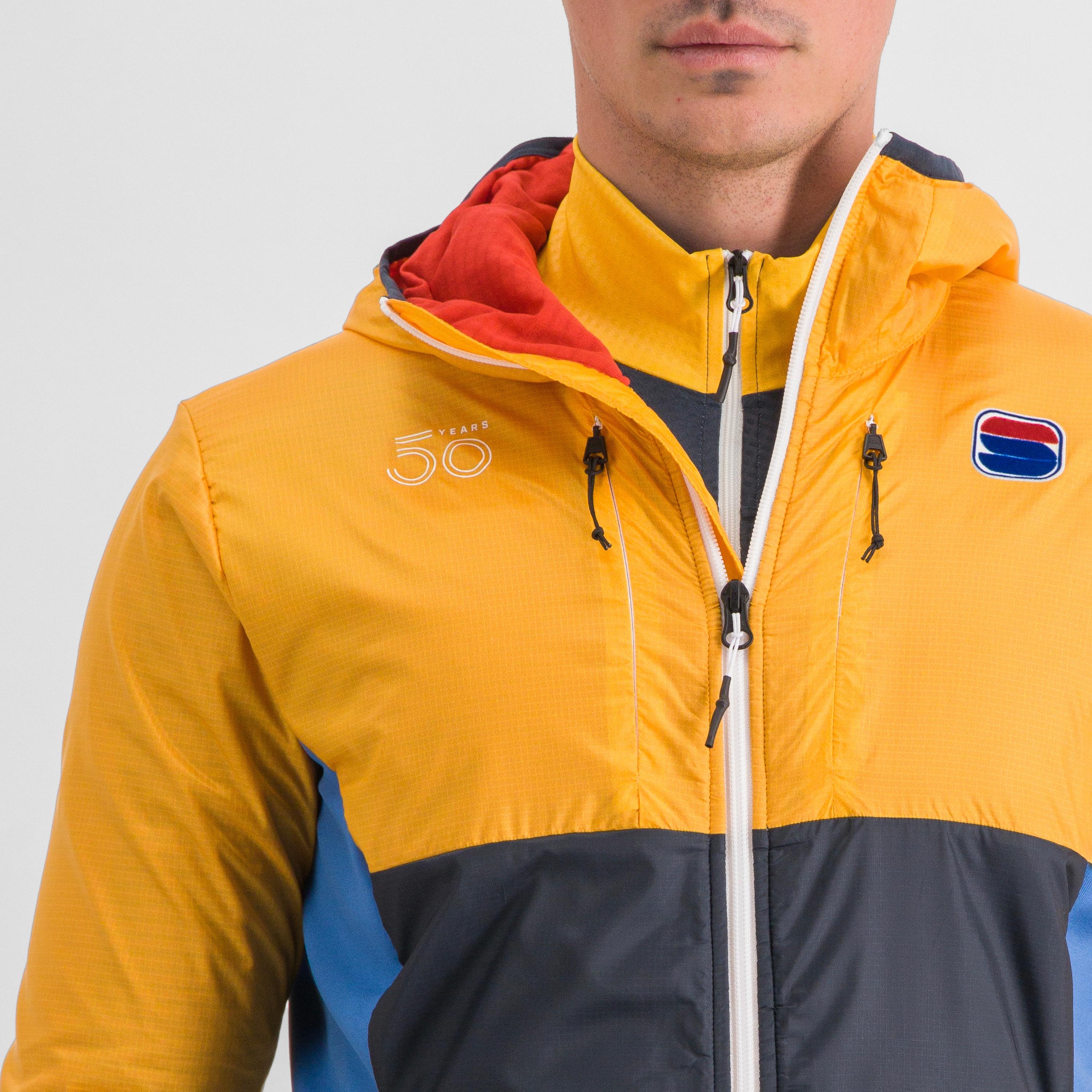 Anima cardio tech wind jacket - blue denim/yellow - sportful