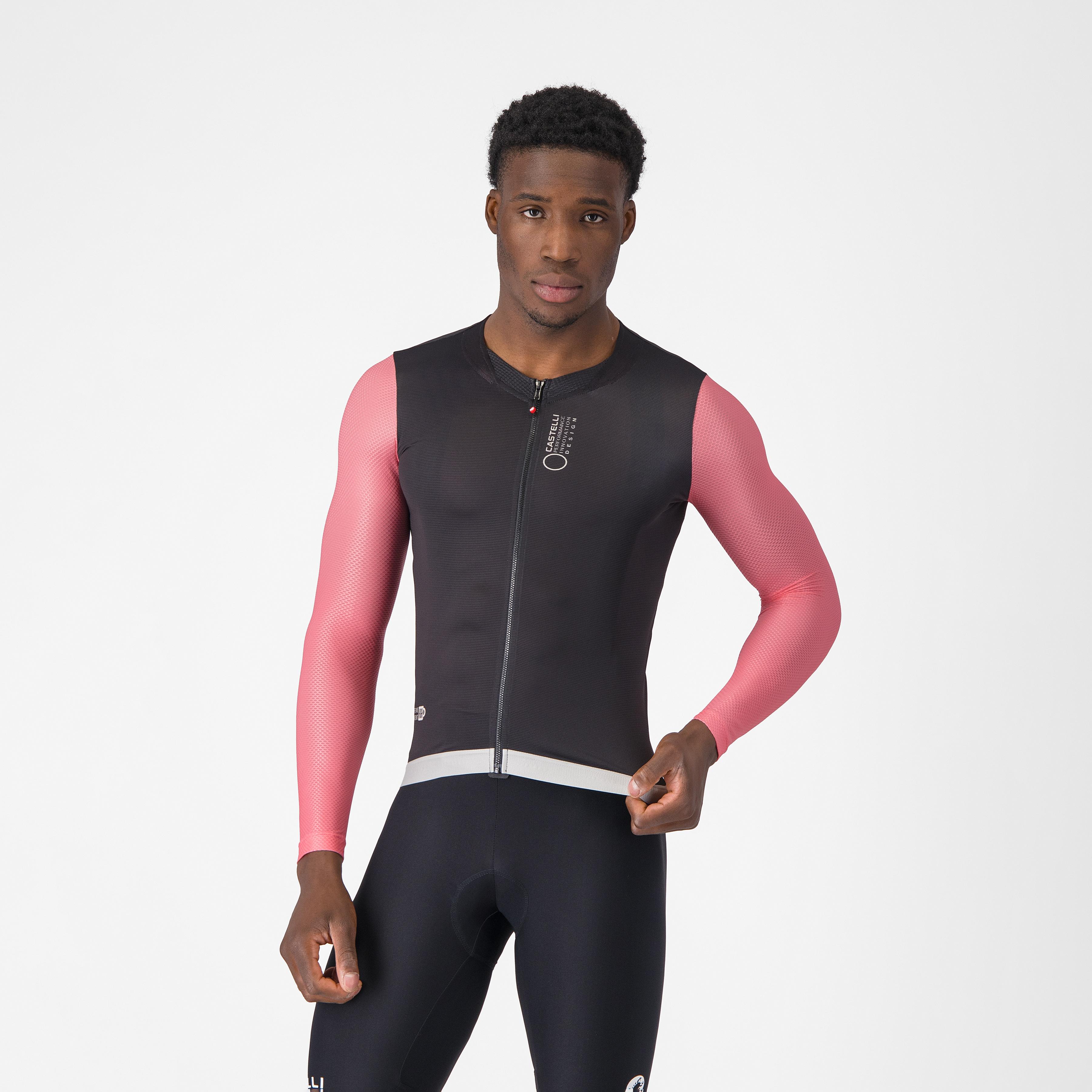 Corretto ls jersey - black/rosa giro-silver moon - castelli