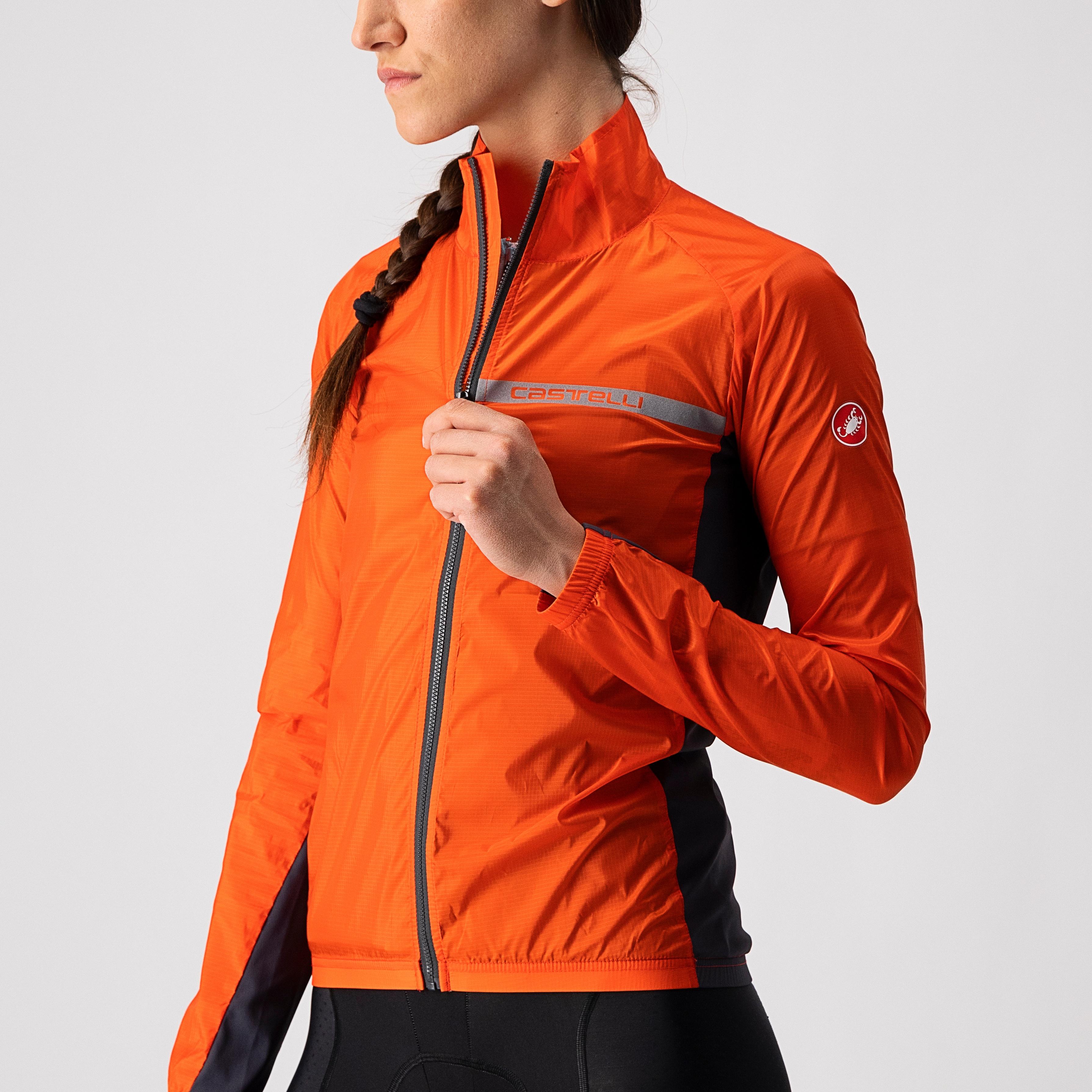 Squadra stretch  w jacket - fiery red/dark gray - castelli