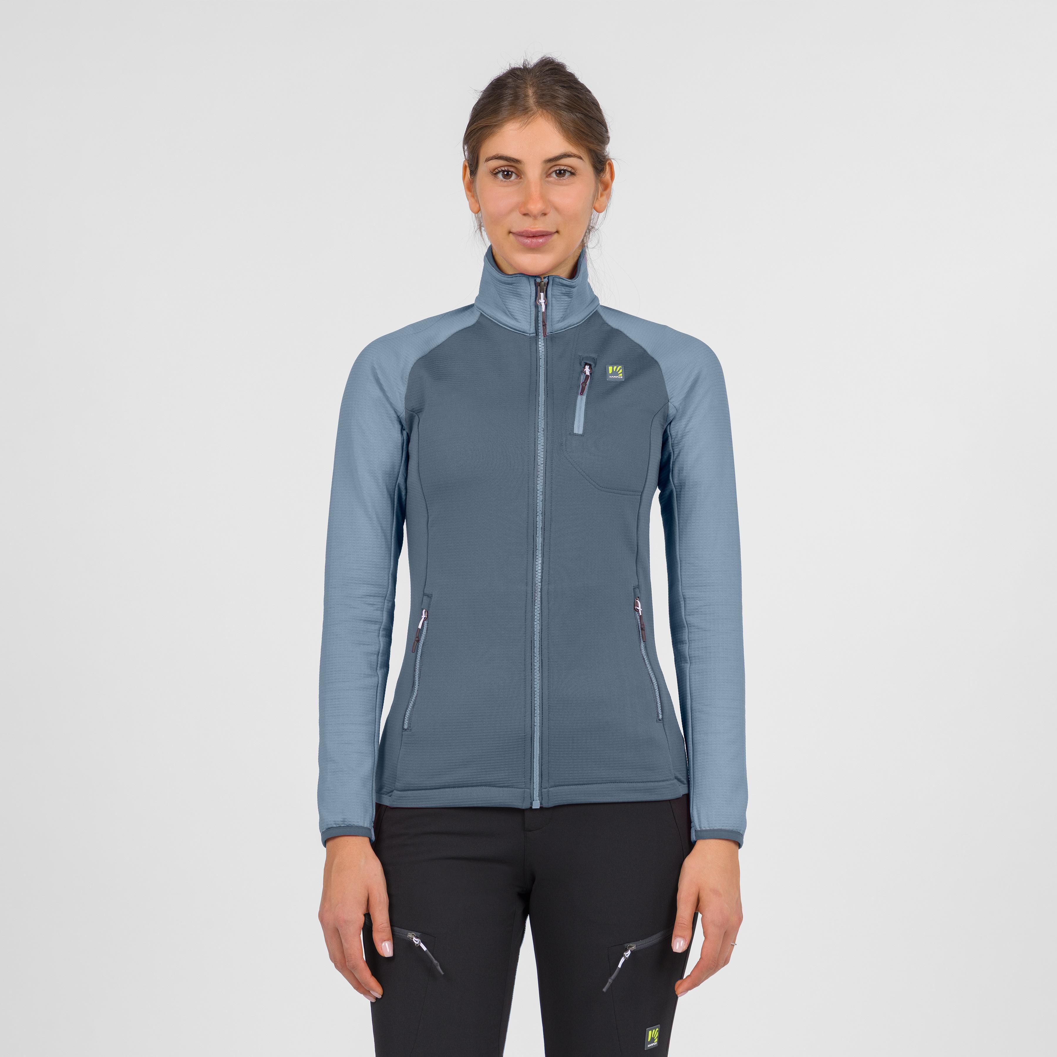 Odle evo w full zip fleece - blue mirage/ashley blue - karpos