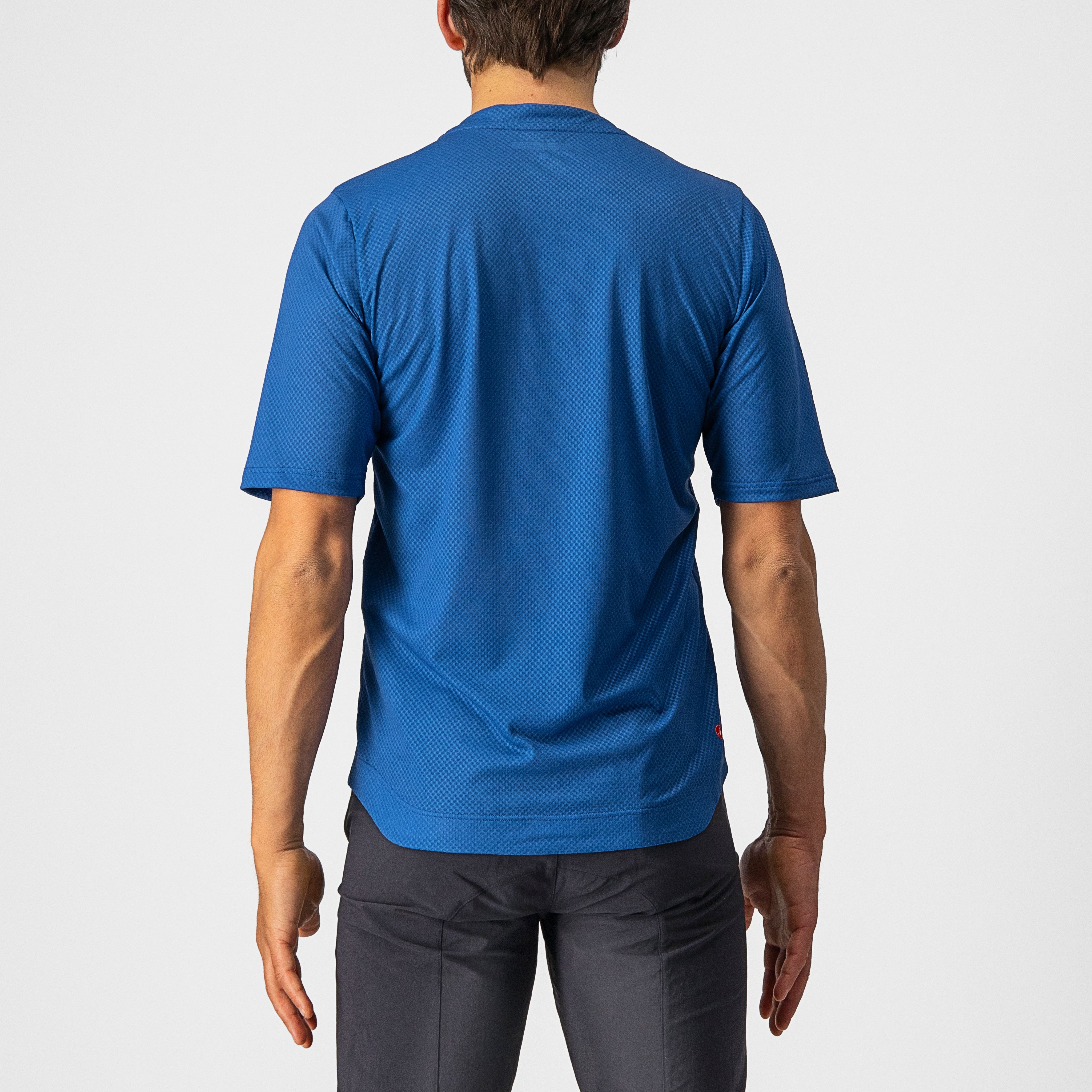 Trail tech tee - cobalt blue/savile blue-silver - castelli