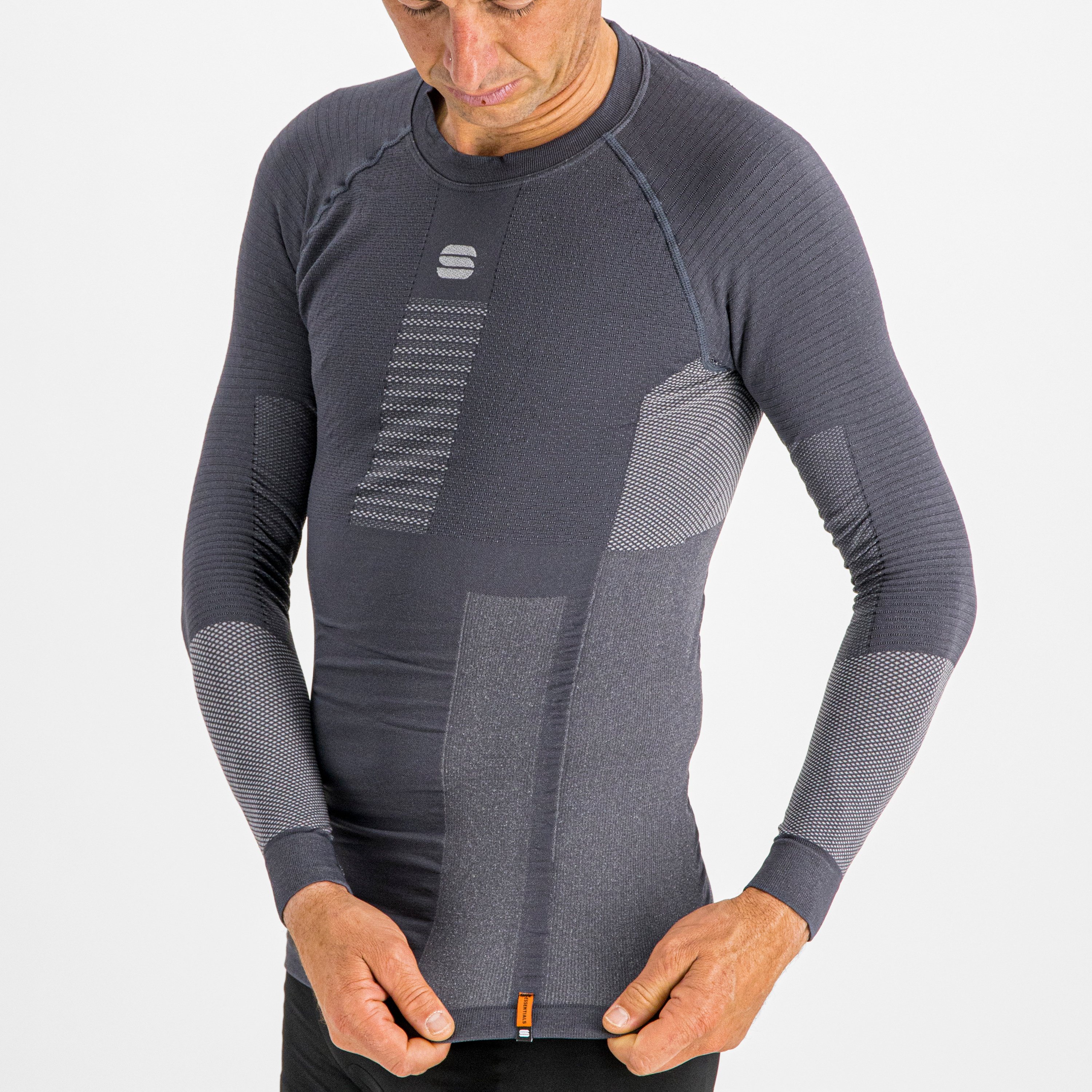 2nd skin tee long sleeve - dark grey silver - sportful