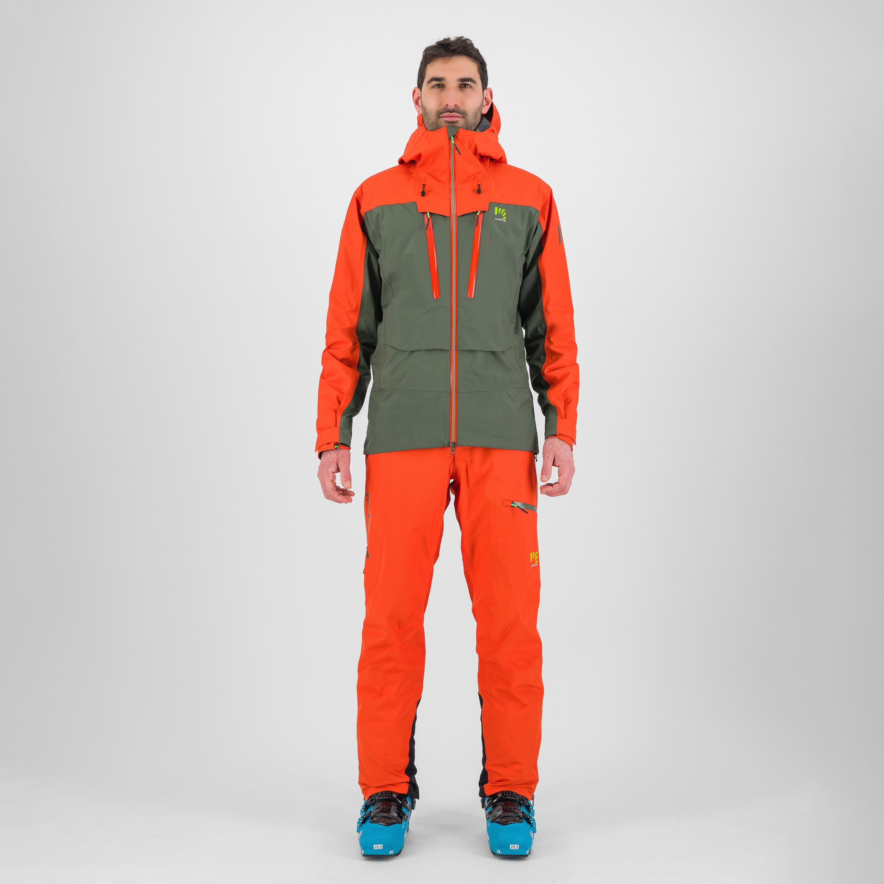 Midi shell jacket - thyme/spicy orange - karpos