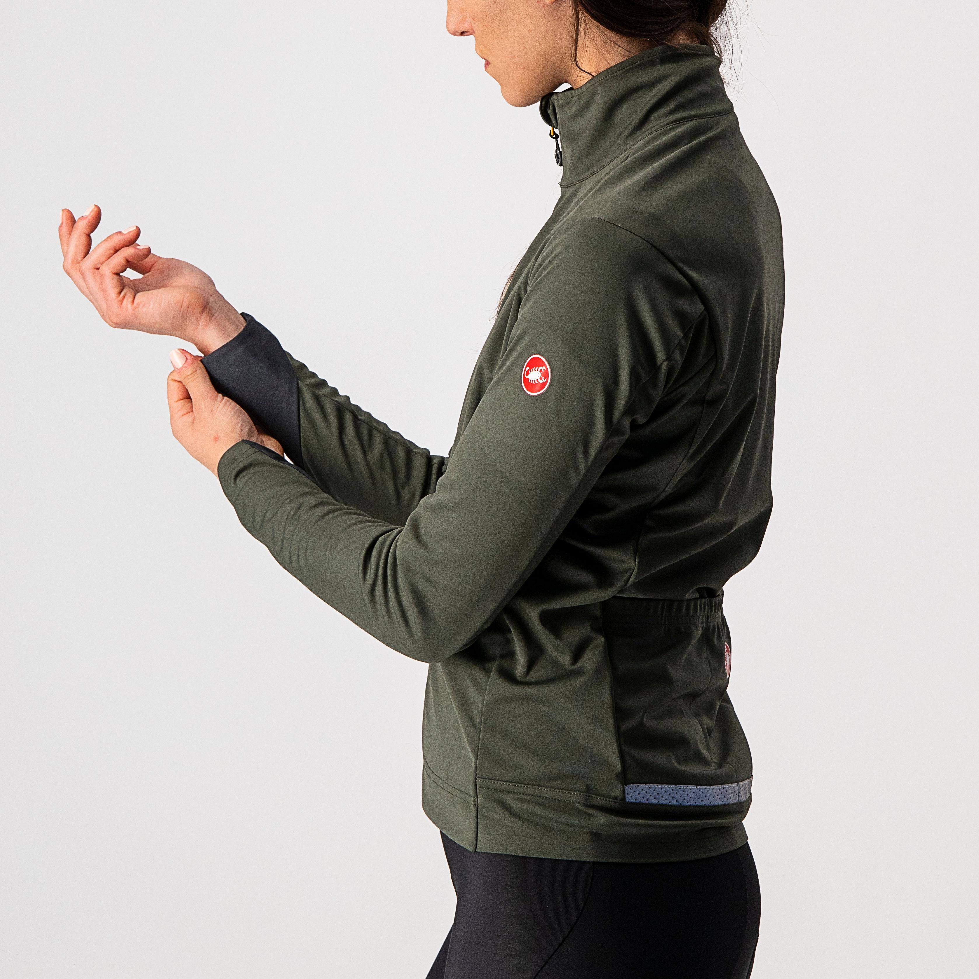 Go w jacket - military green/fiery red/saffr - castelli