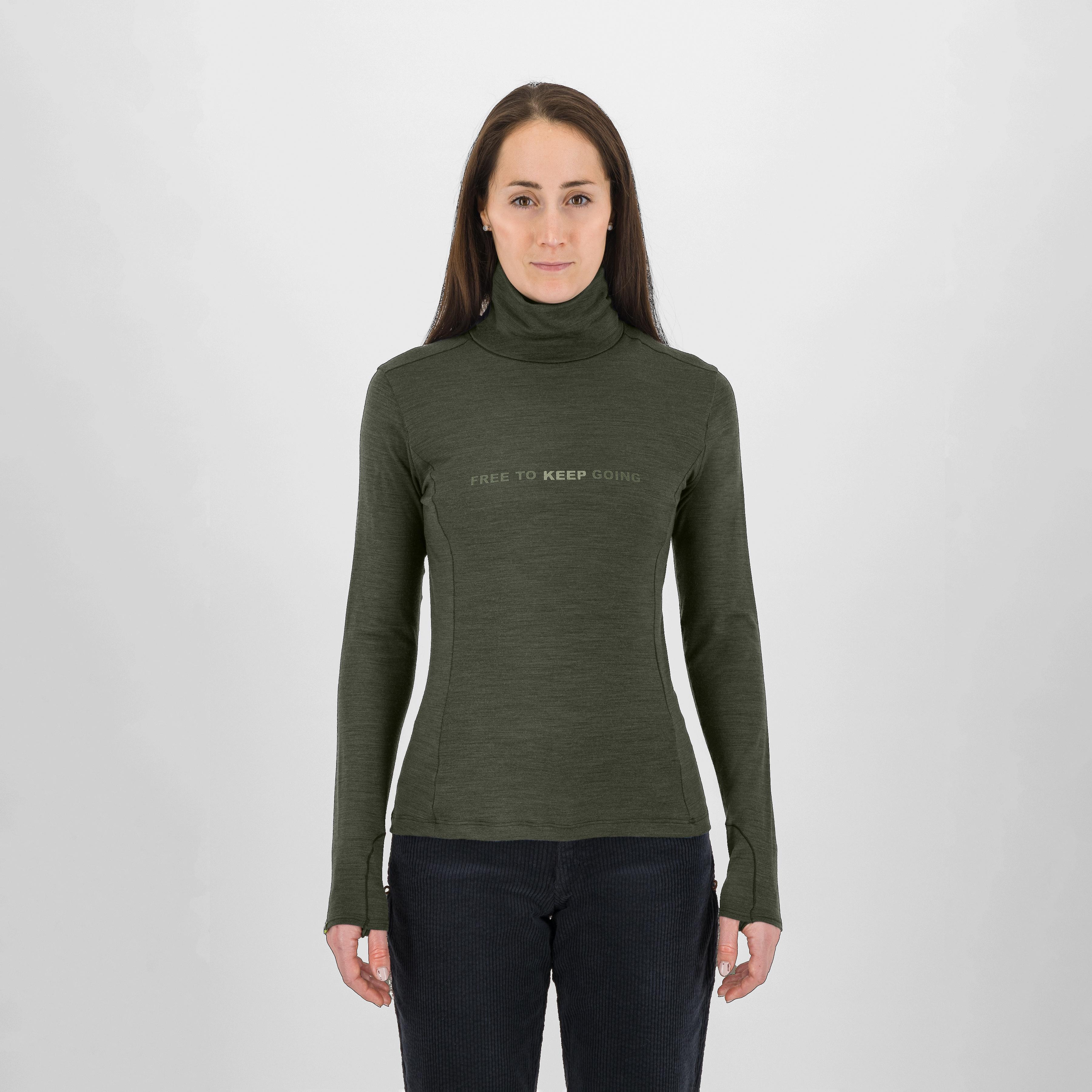 Coppolo merino w high neck ls - deep depths - karpos