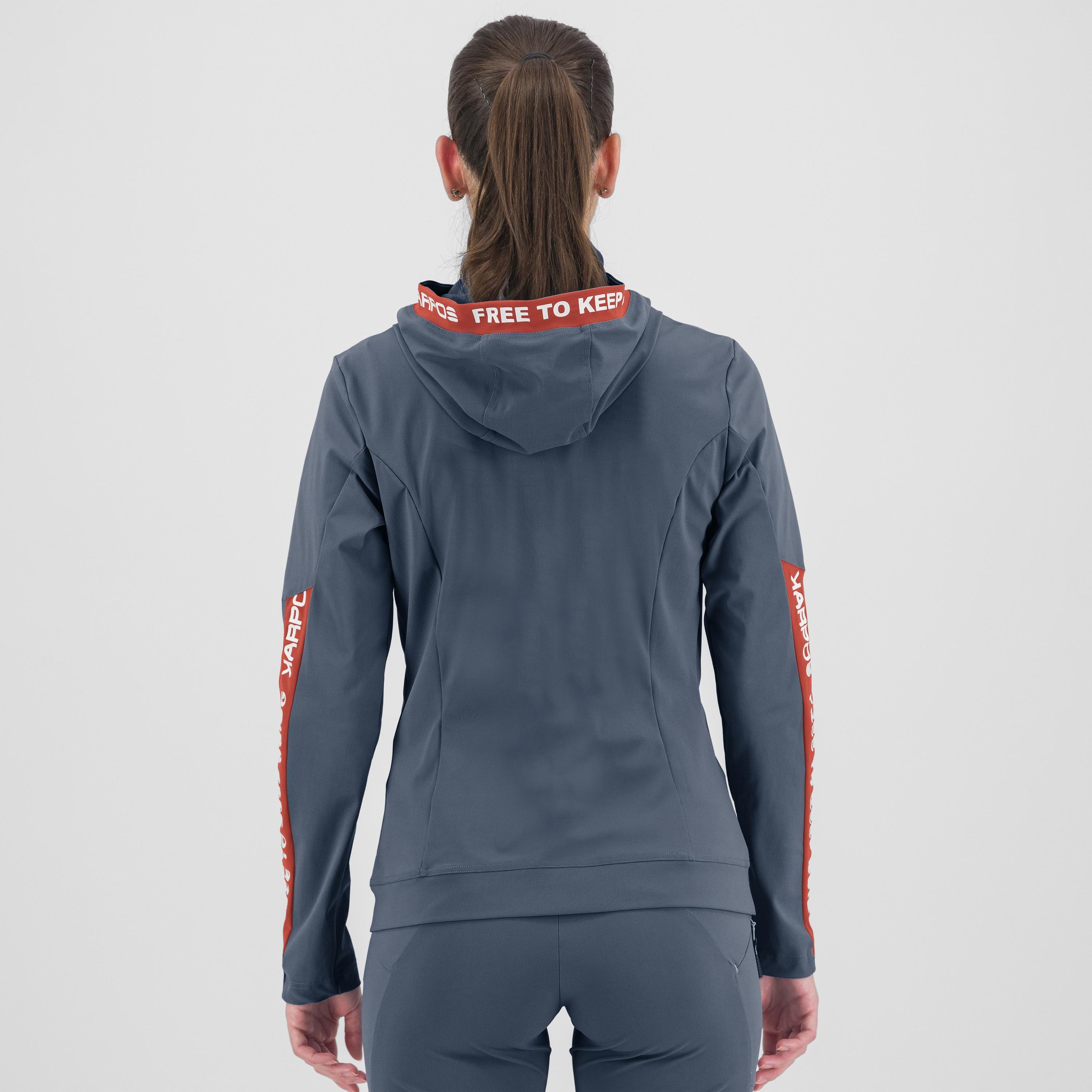 Easyfrizz w full-zip hoodie - vintage indigo/hot coral - karpos