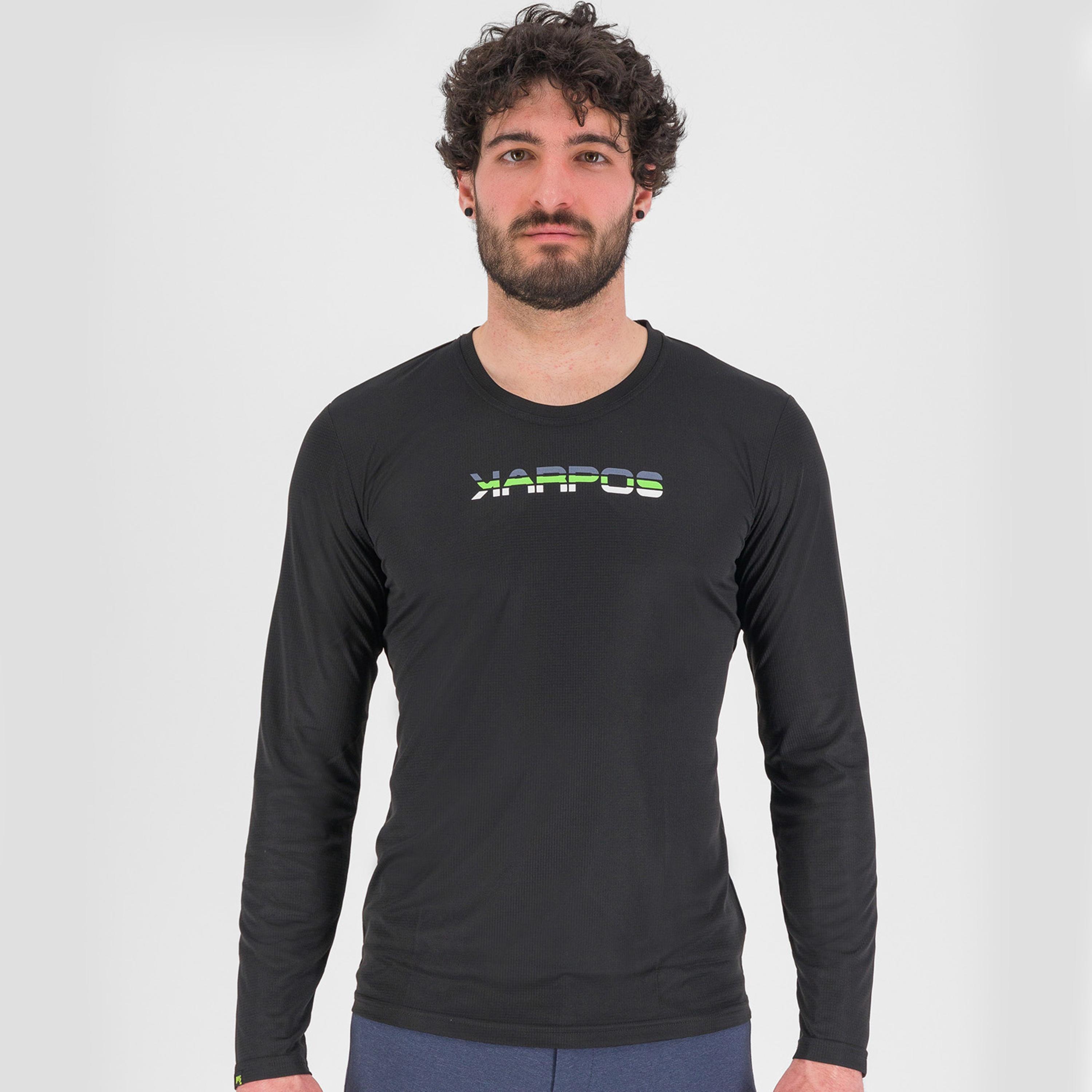 Loma jersey ls - black/jasmine green - karpos
