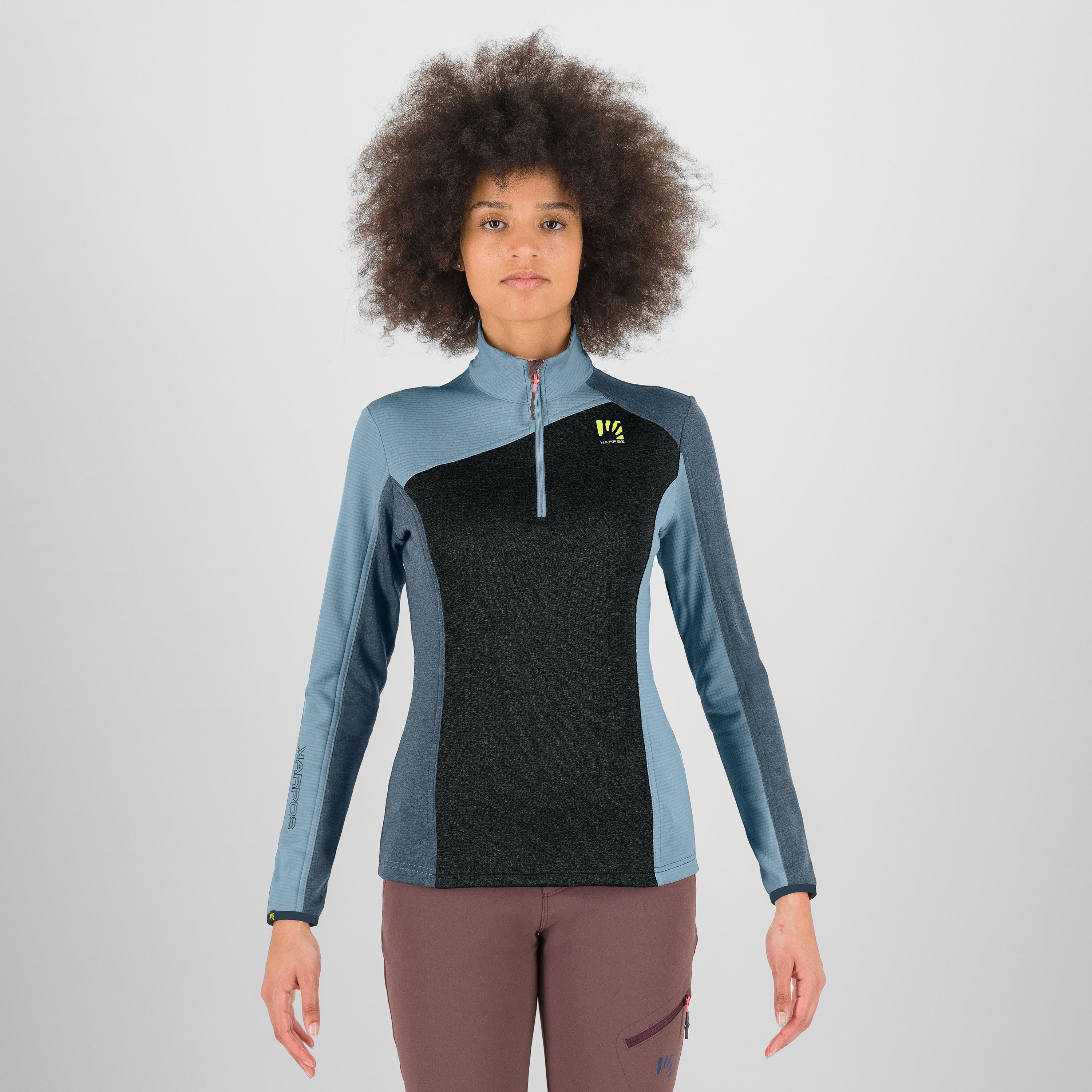 Federa half-zip w fleece - vulcan/spring l/midnight - karpos
