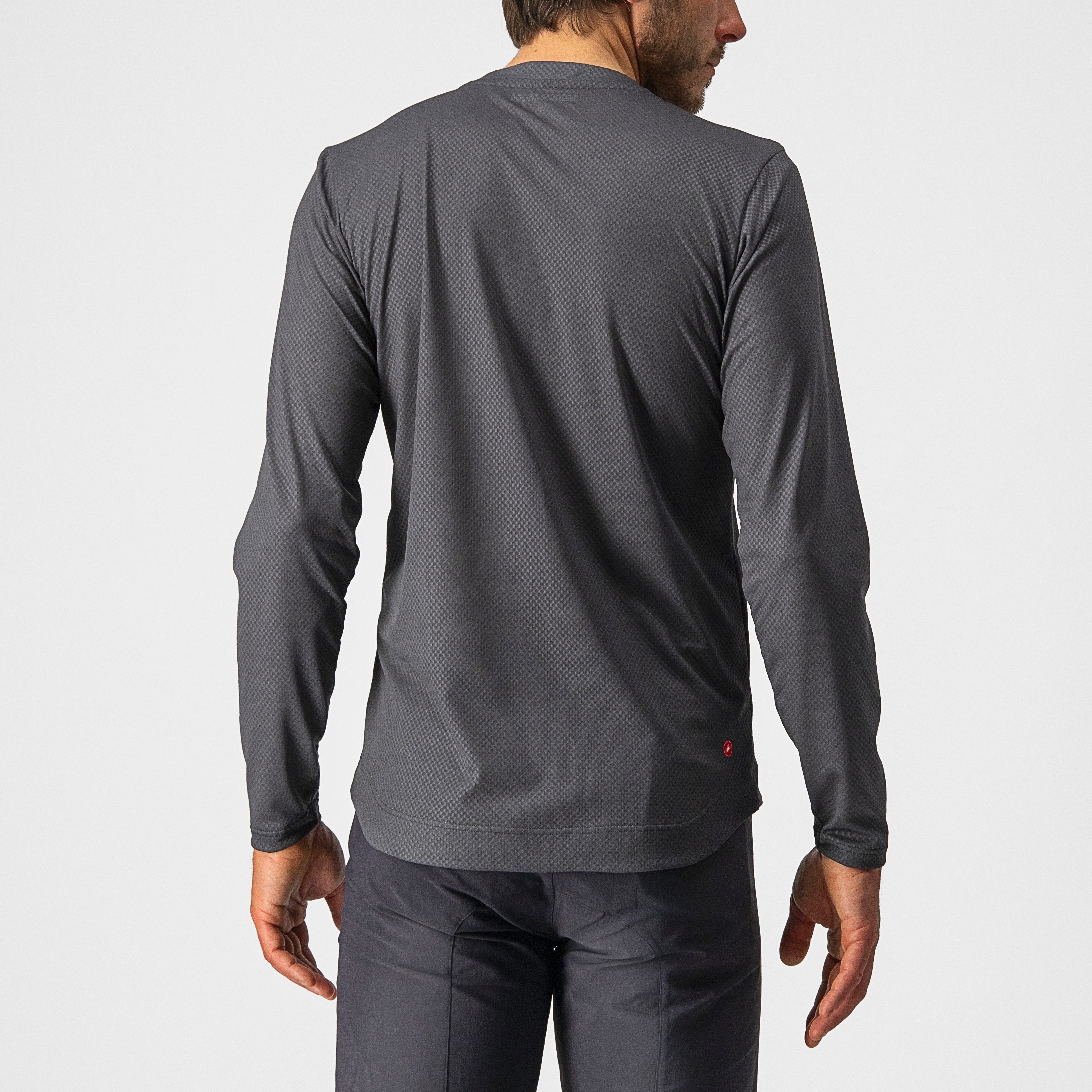 Trail tech longsleeve tee - dark gray/black-electric lime - castelli