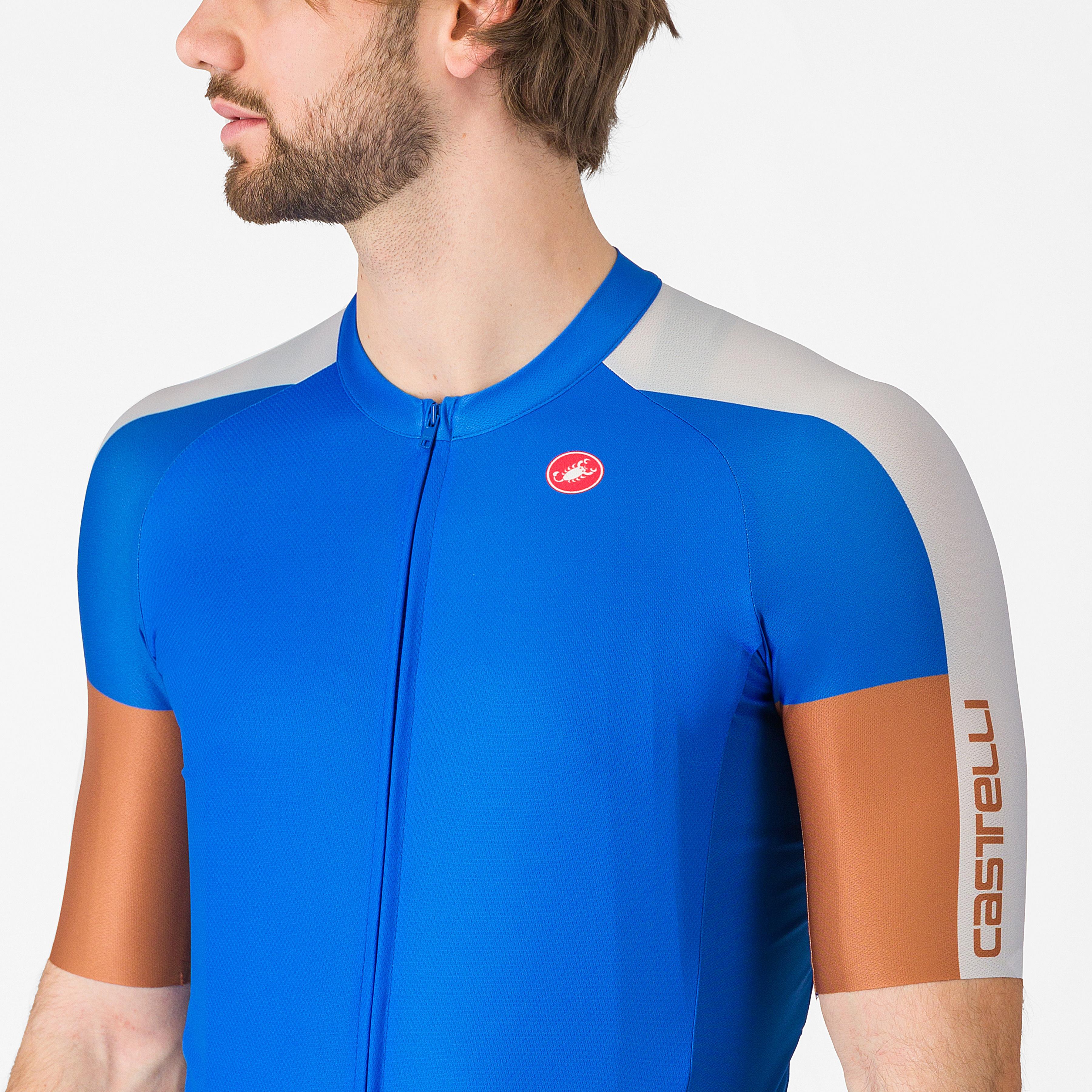 Entrata 6 jersey - azzurro italia/silver gray-moc - castelli