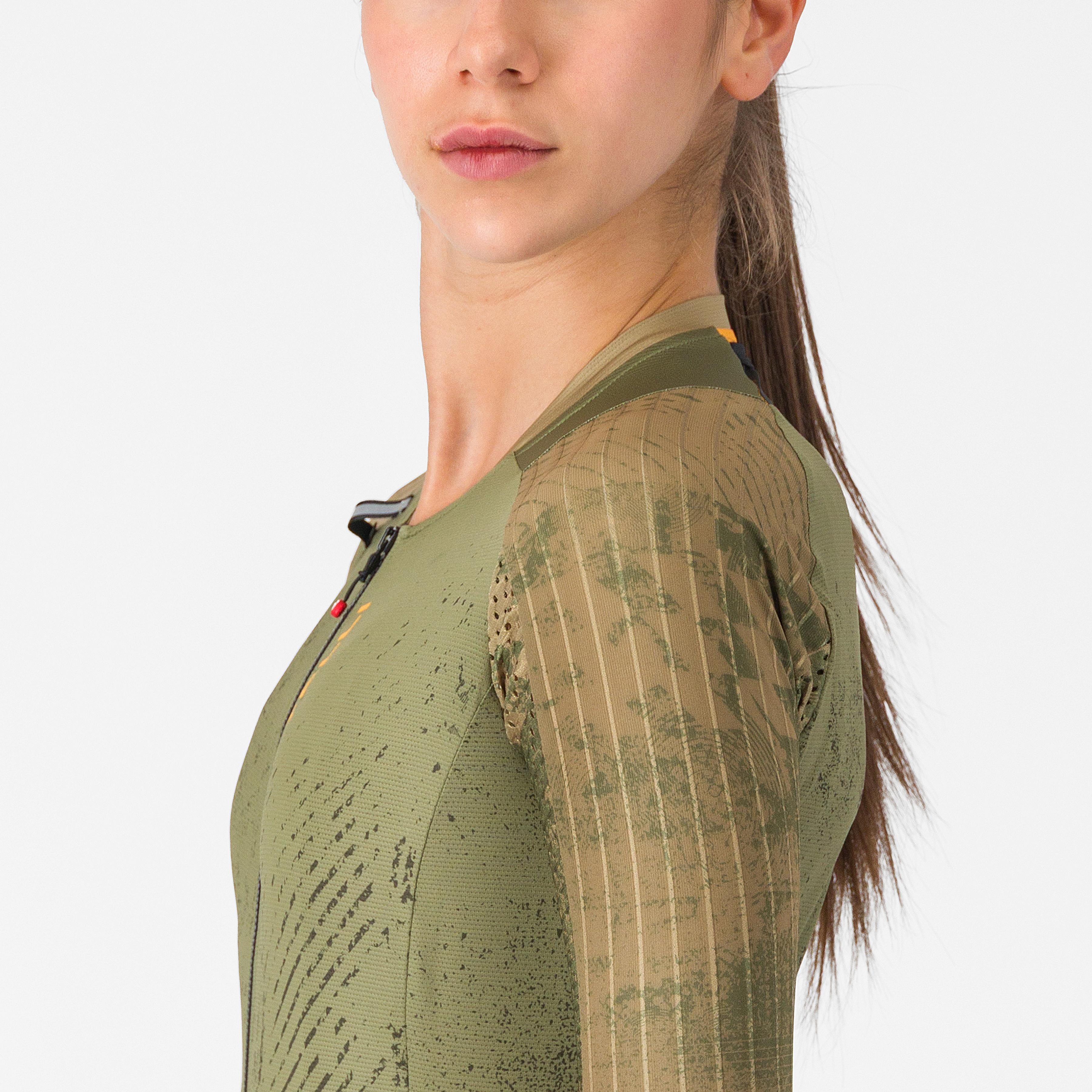 Unlimited pro 2 w jersey - forest green/elmwood/vivid ora - castelli