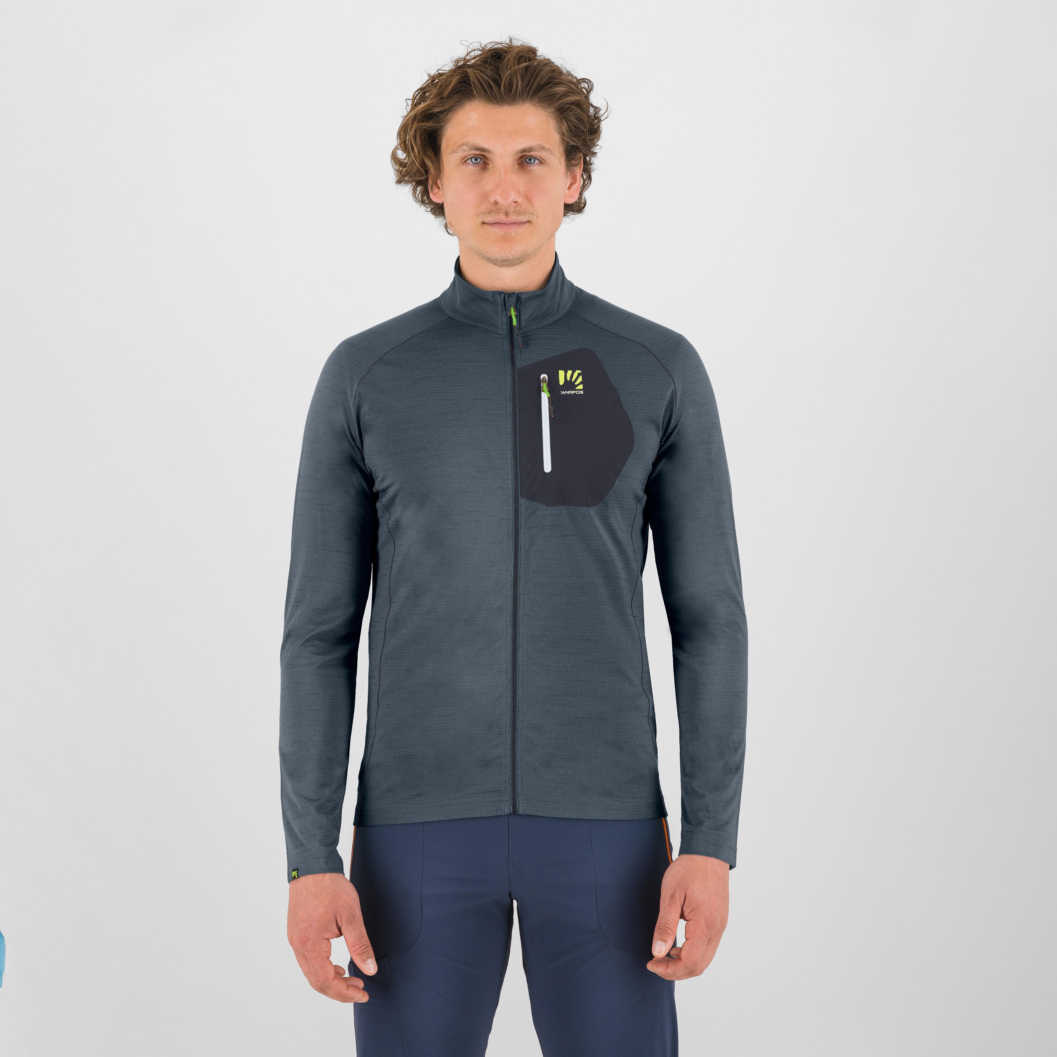 Pomedes tech full-zip fleece - dark slate - karpos