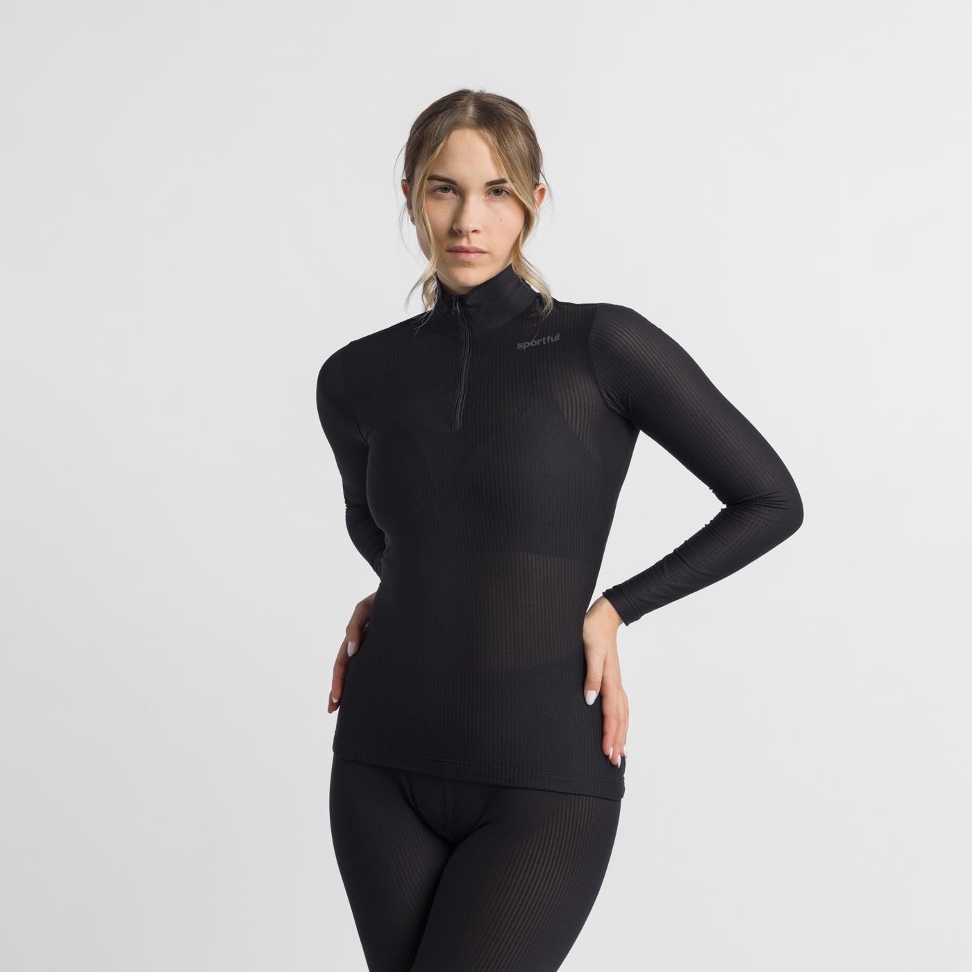 Winter w tee halfzip - black - sportful