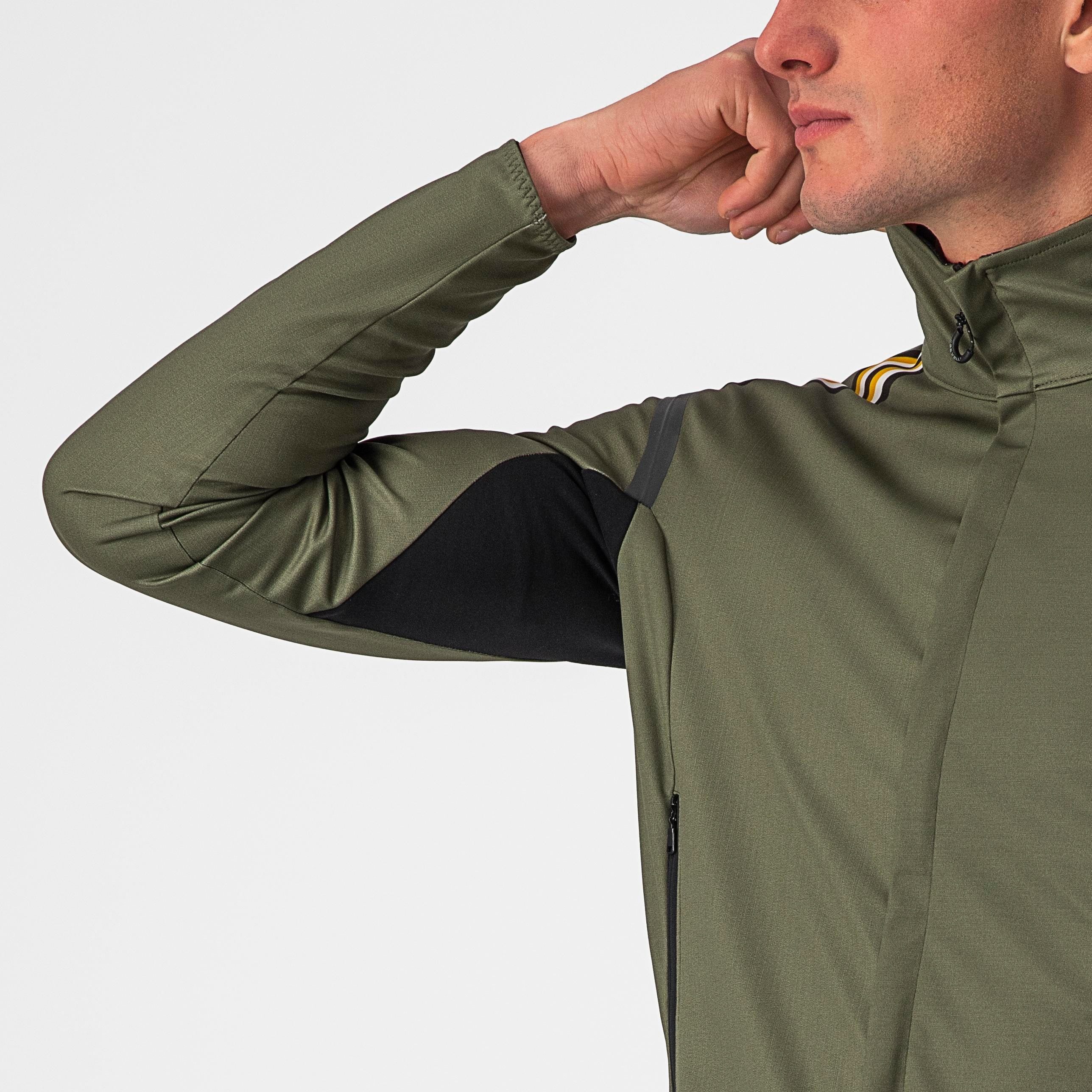 Unlimited perfetto ros 2 jacket - military green/goldenrod - castelli