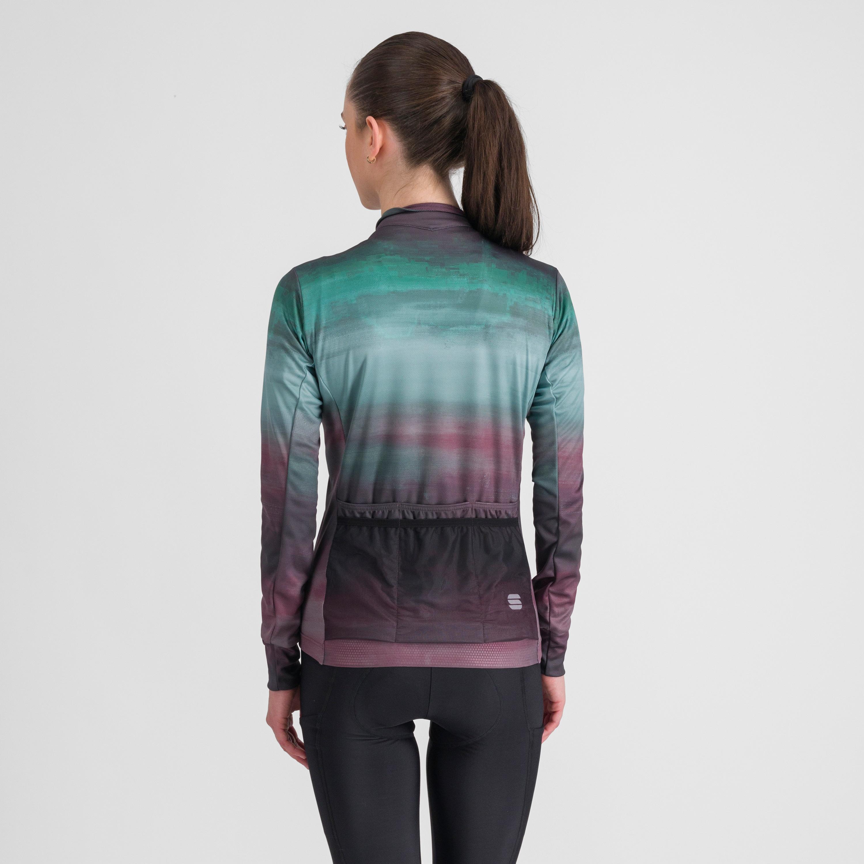 Flow supergiara w thermal jersey - huckleberry shrub green - sportful